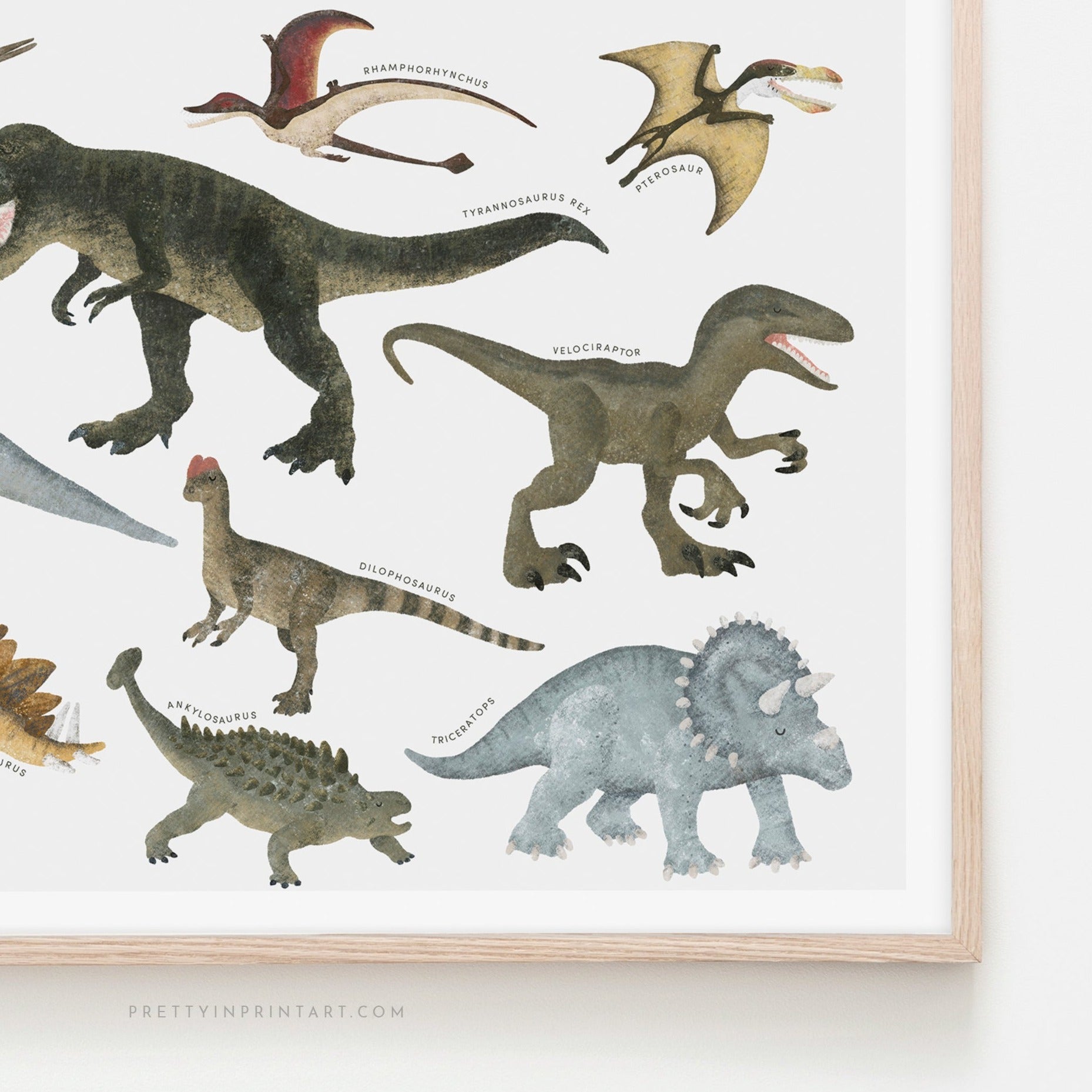 Dinosaur Educational Chart | Framed Print