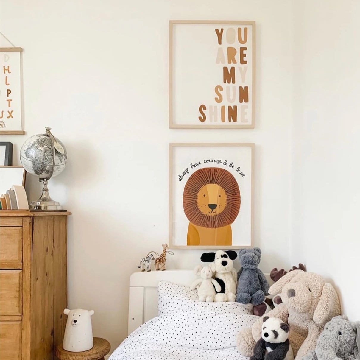 Lion - Courage & Brave Quote | Framed Print