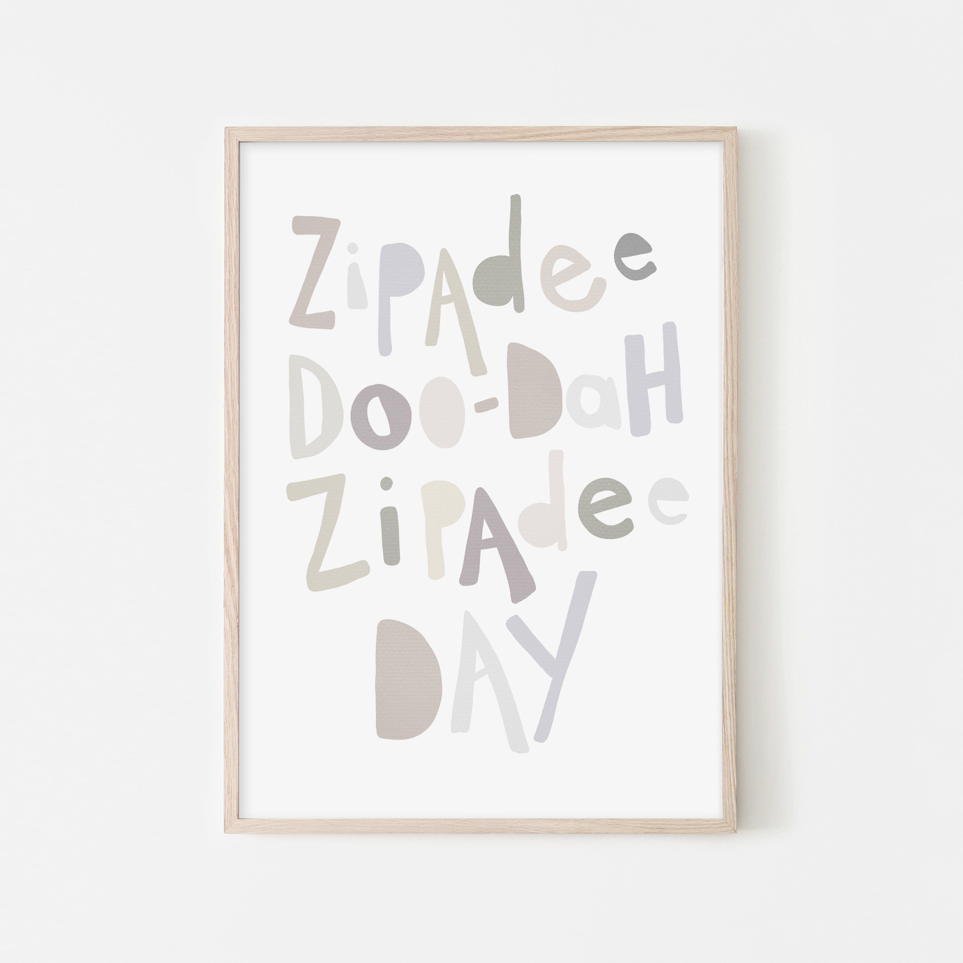 Zipadee Doo Dah - Natural | Framed Print