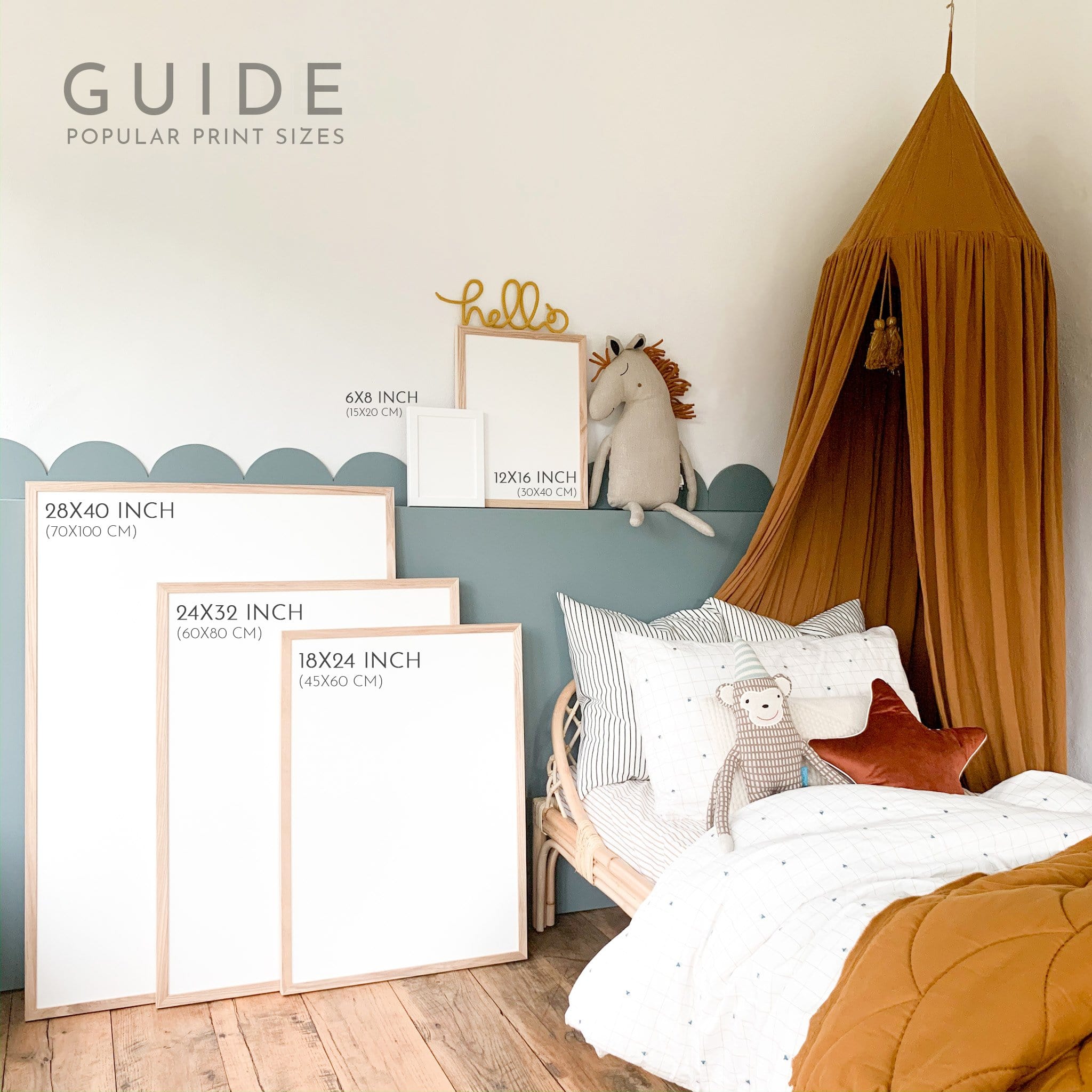 Sleepy Fox - Orange | Unframed