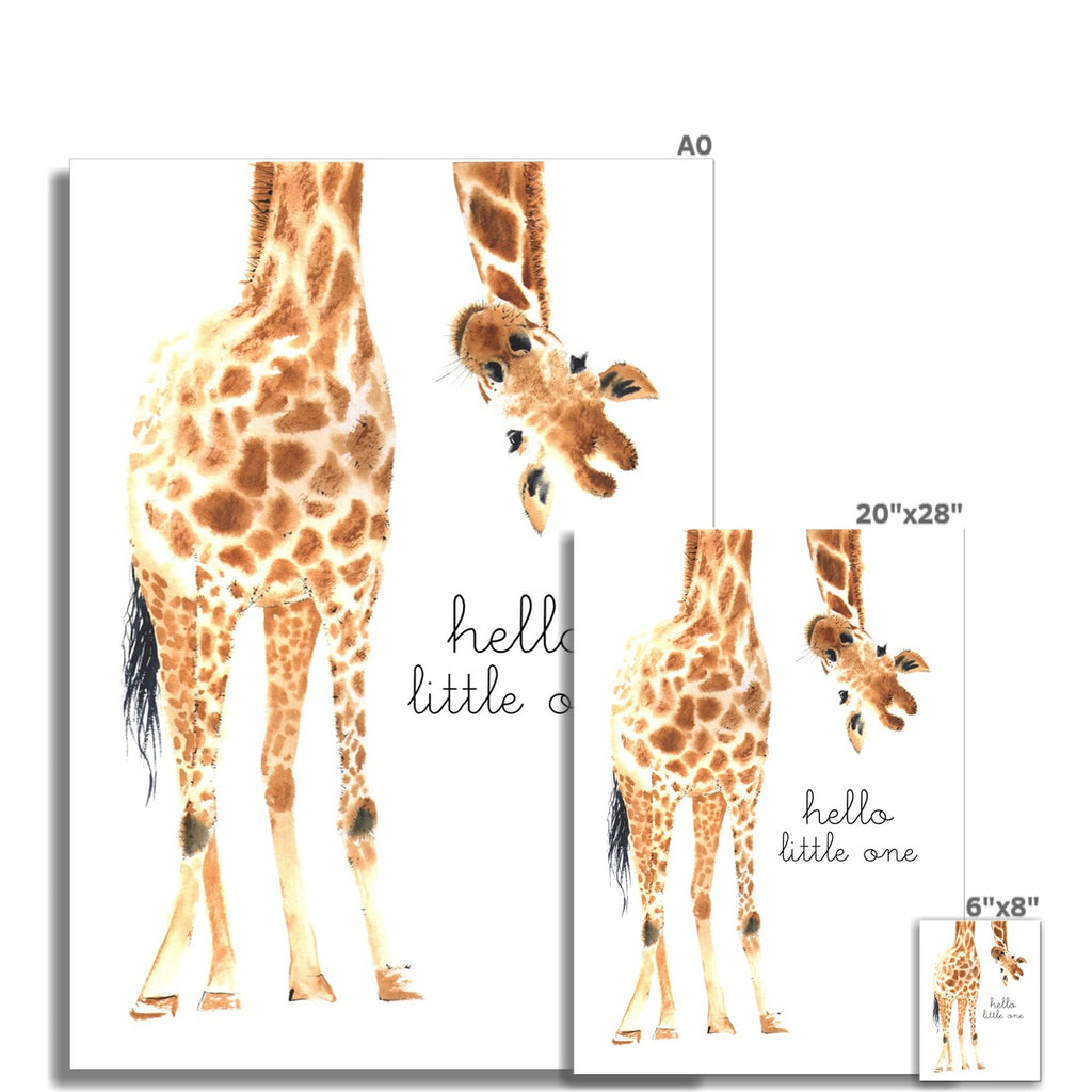 Hello Little One Giraffe - Original |  Unframed