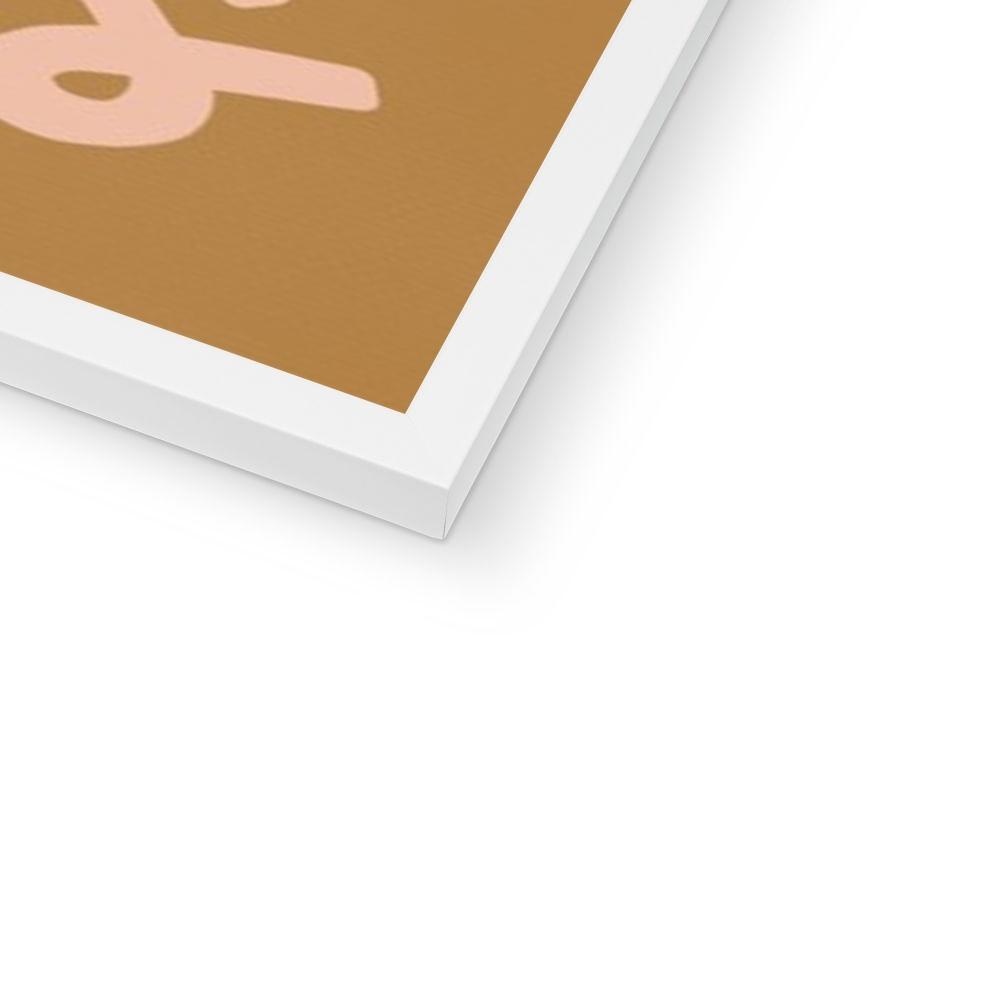 Let's All Be Mermaids - Brown & Pink | Framed Print