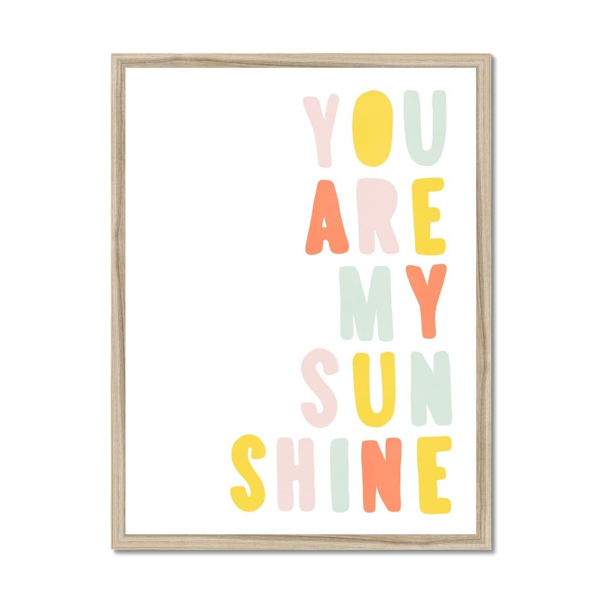 You Are My Sunshine - Pastel Popsicle | Framed Print