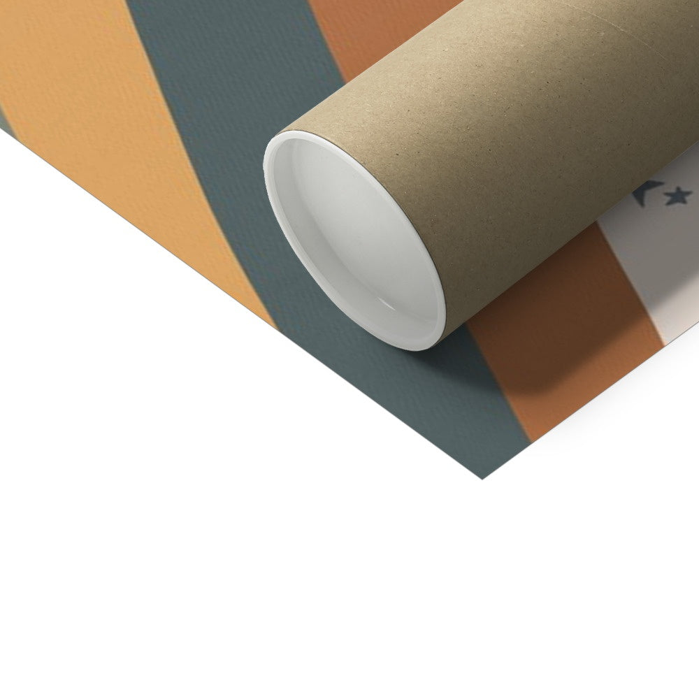 Reach for the Stars Quote - Navy | Unframed