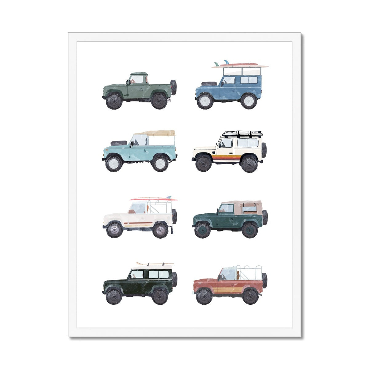 4x4 Defender Chart | Framed Print