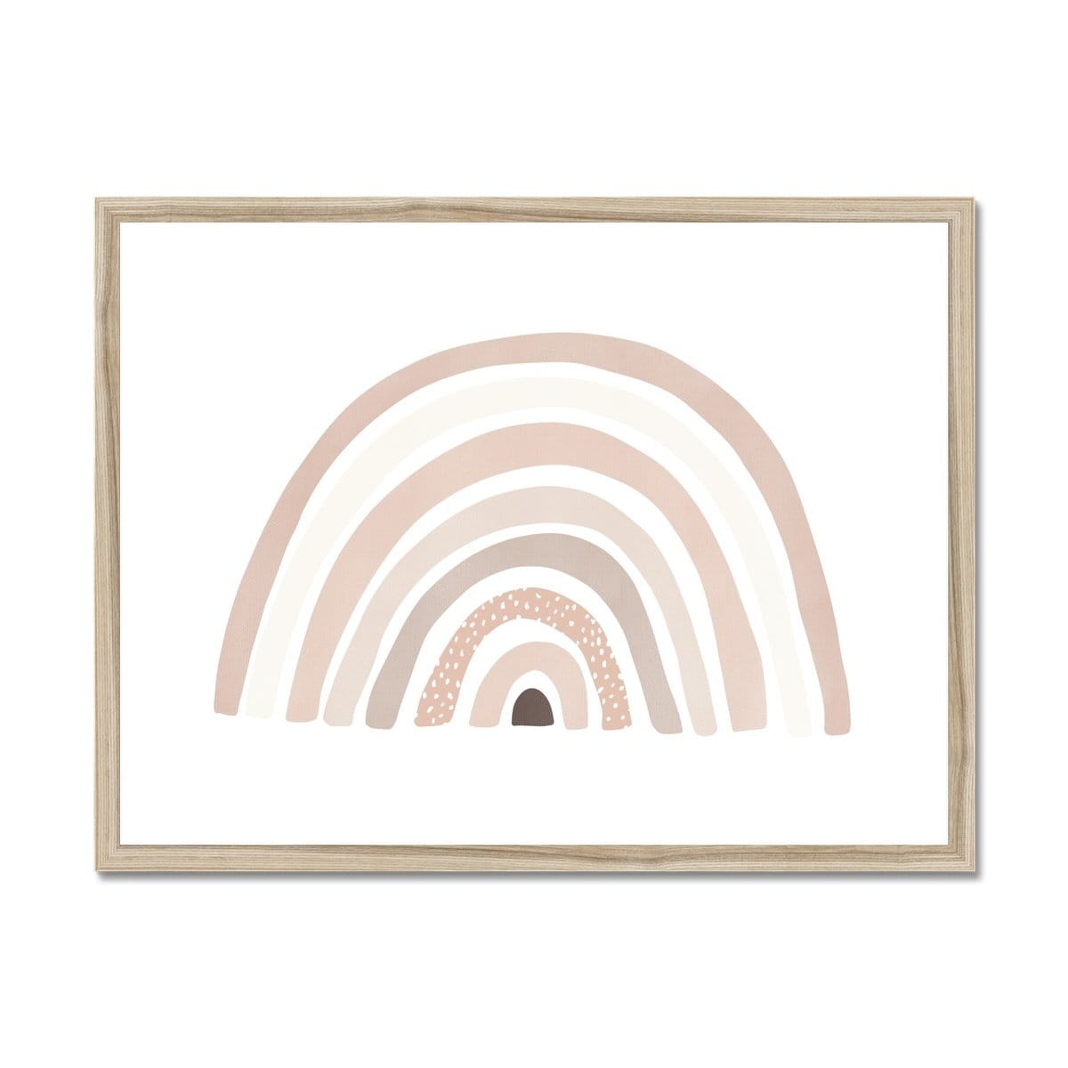 Scandi Rainbow - Pink | Framed Print