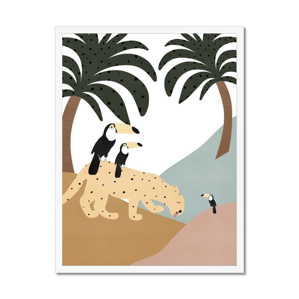 Leopard & Toucans | Framed Print