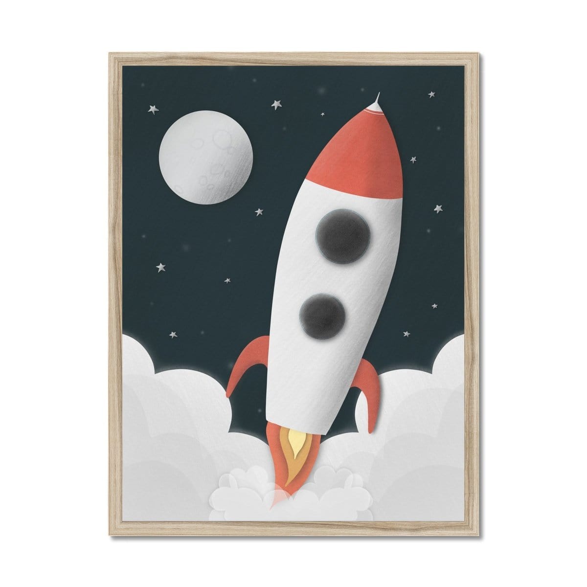 Rocket Space Decor | Framed Print