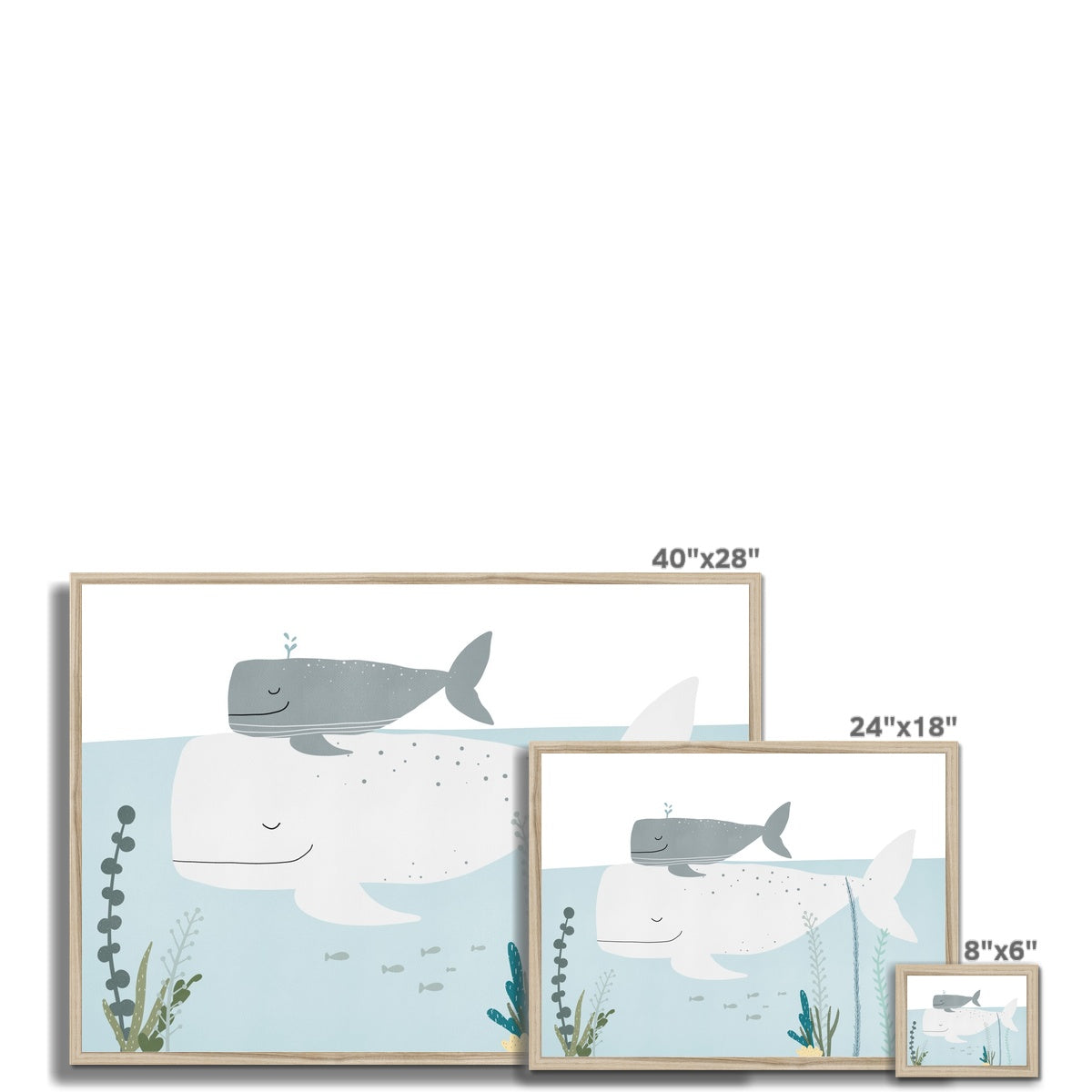 Big Whale, Little Whale | Framed Print
