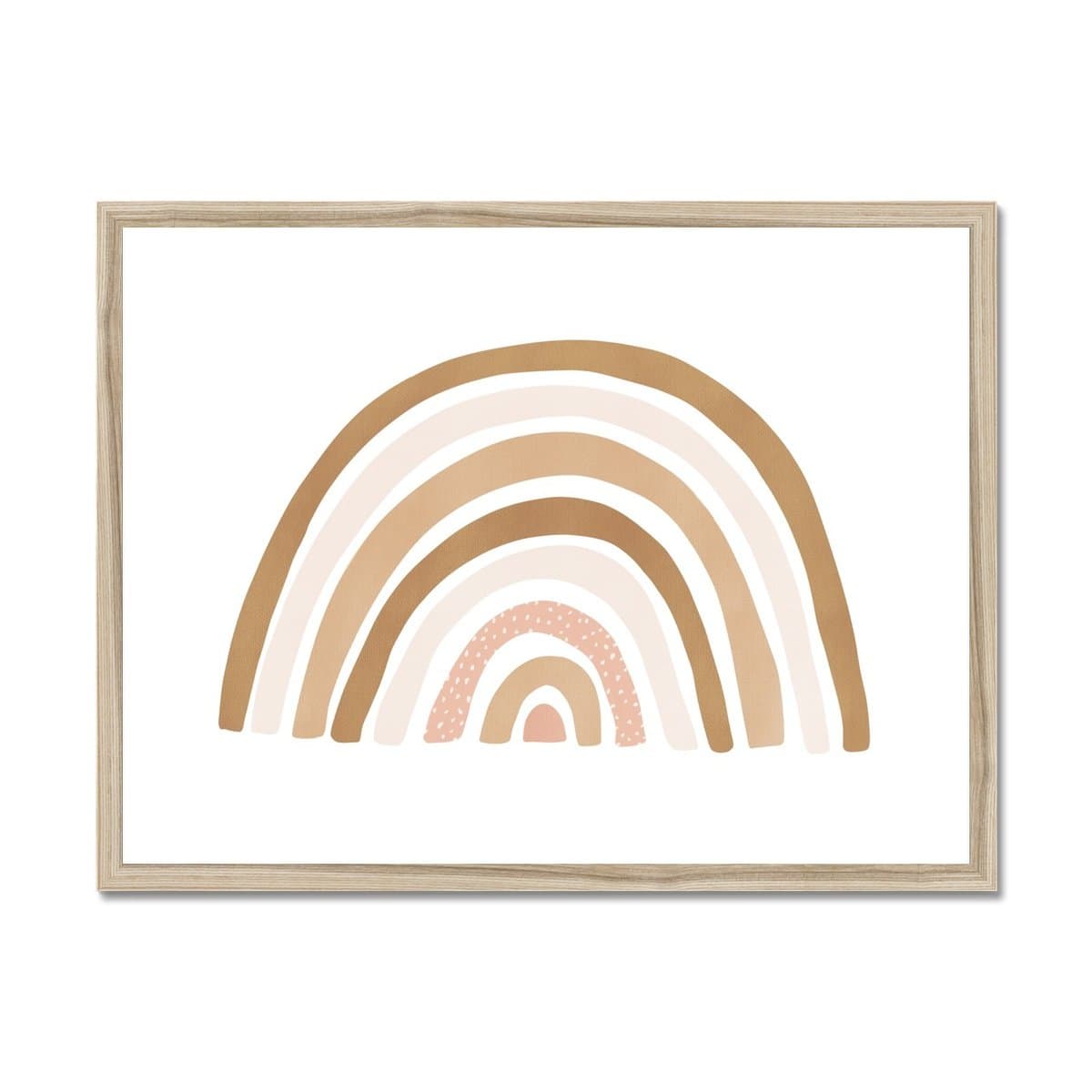 Scandi Rainbow - Burnt Umber | Framed Print