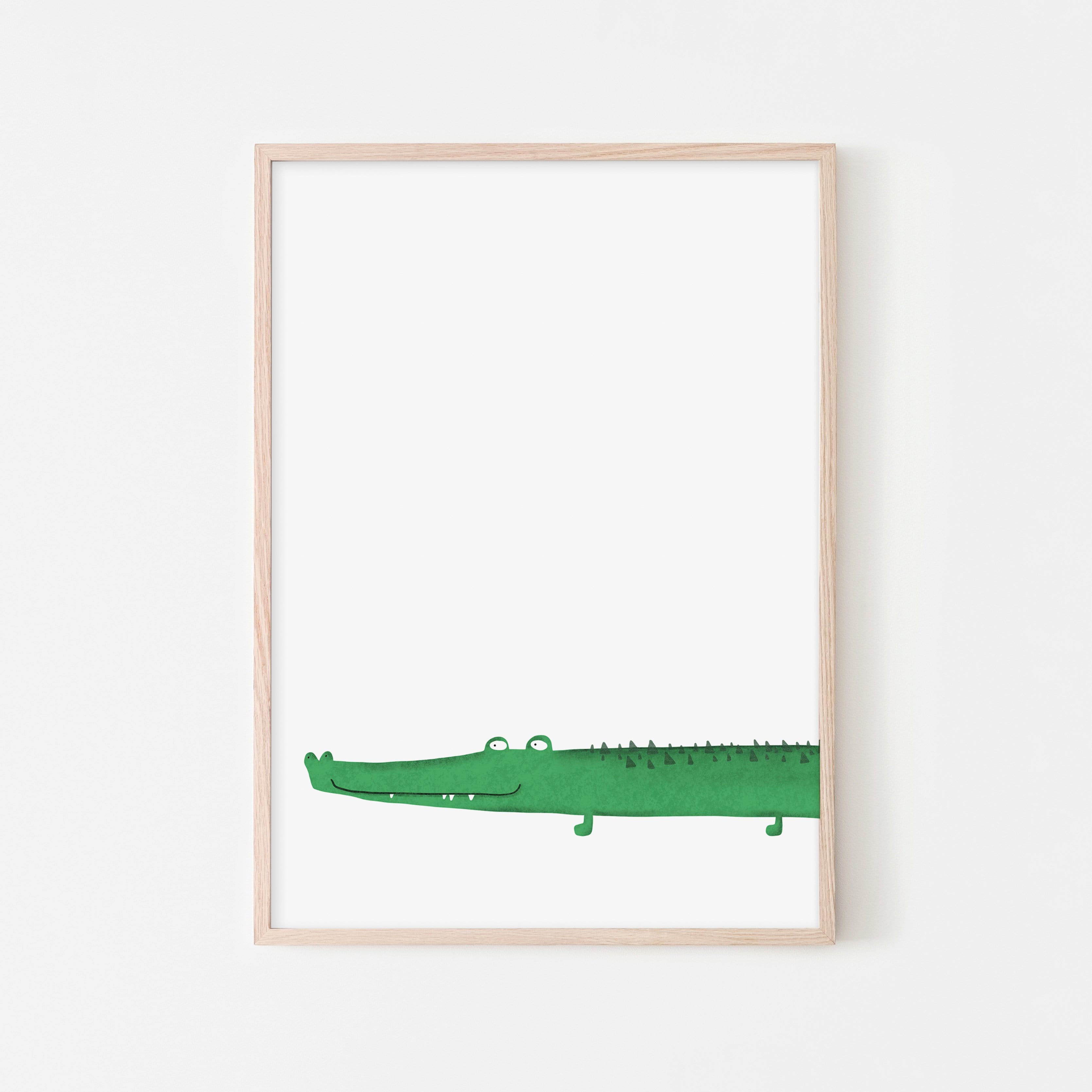 Crocodile Kids Wall Art | Framed Print
