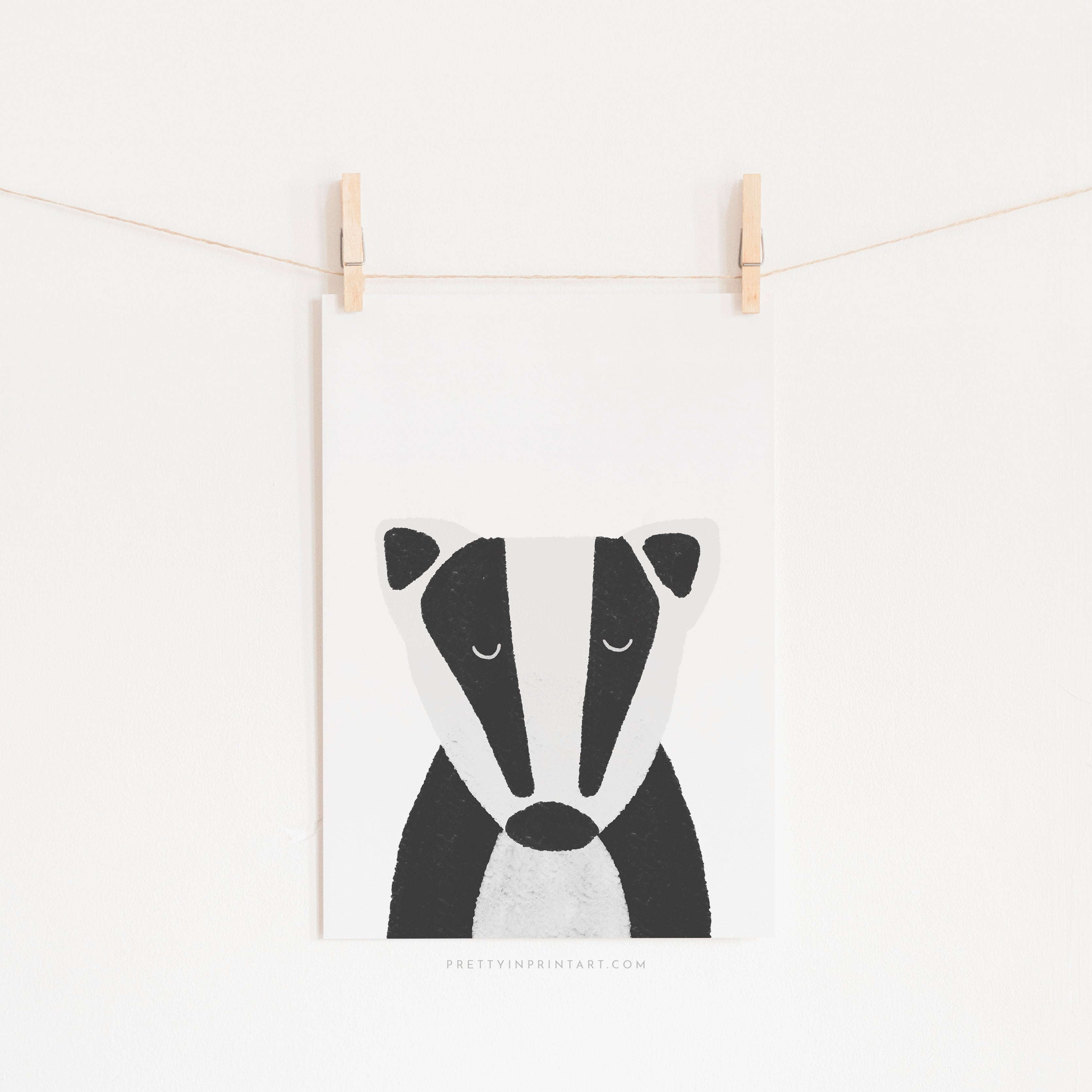 Badger Print - Plain | Unframed