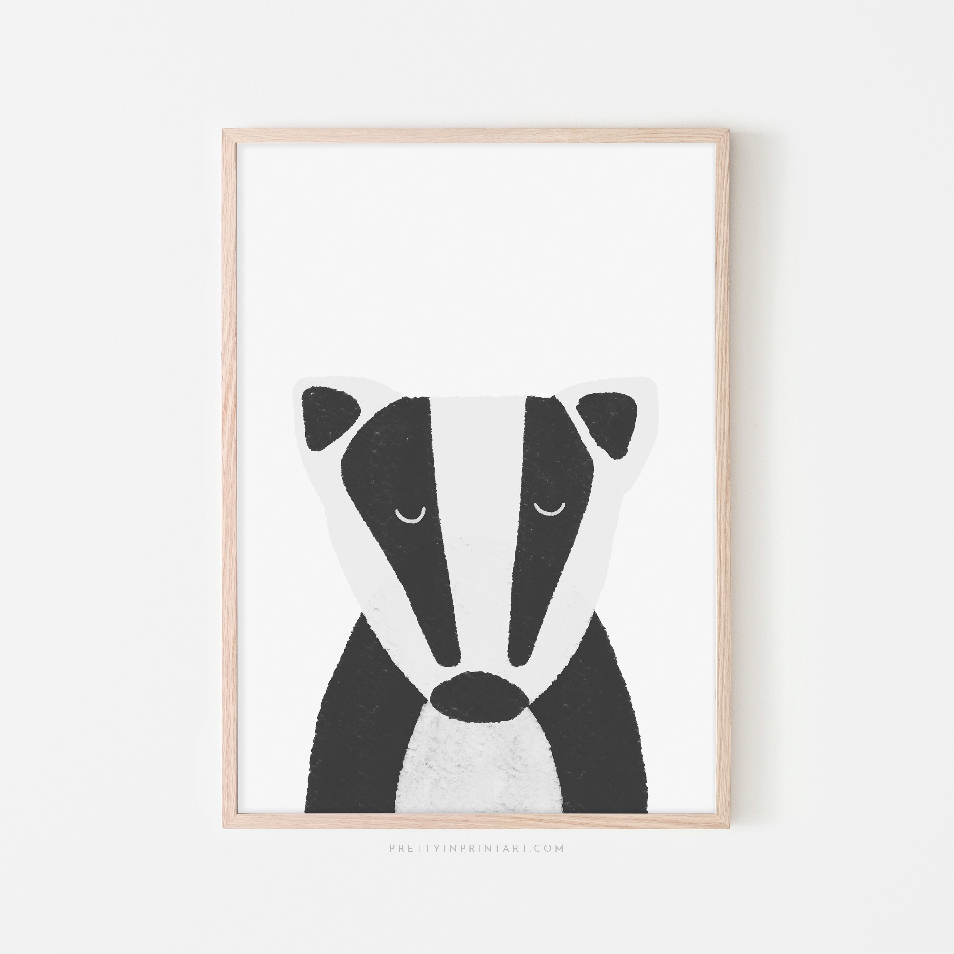 Badger Print - Plain | Framed Print