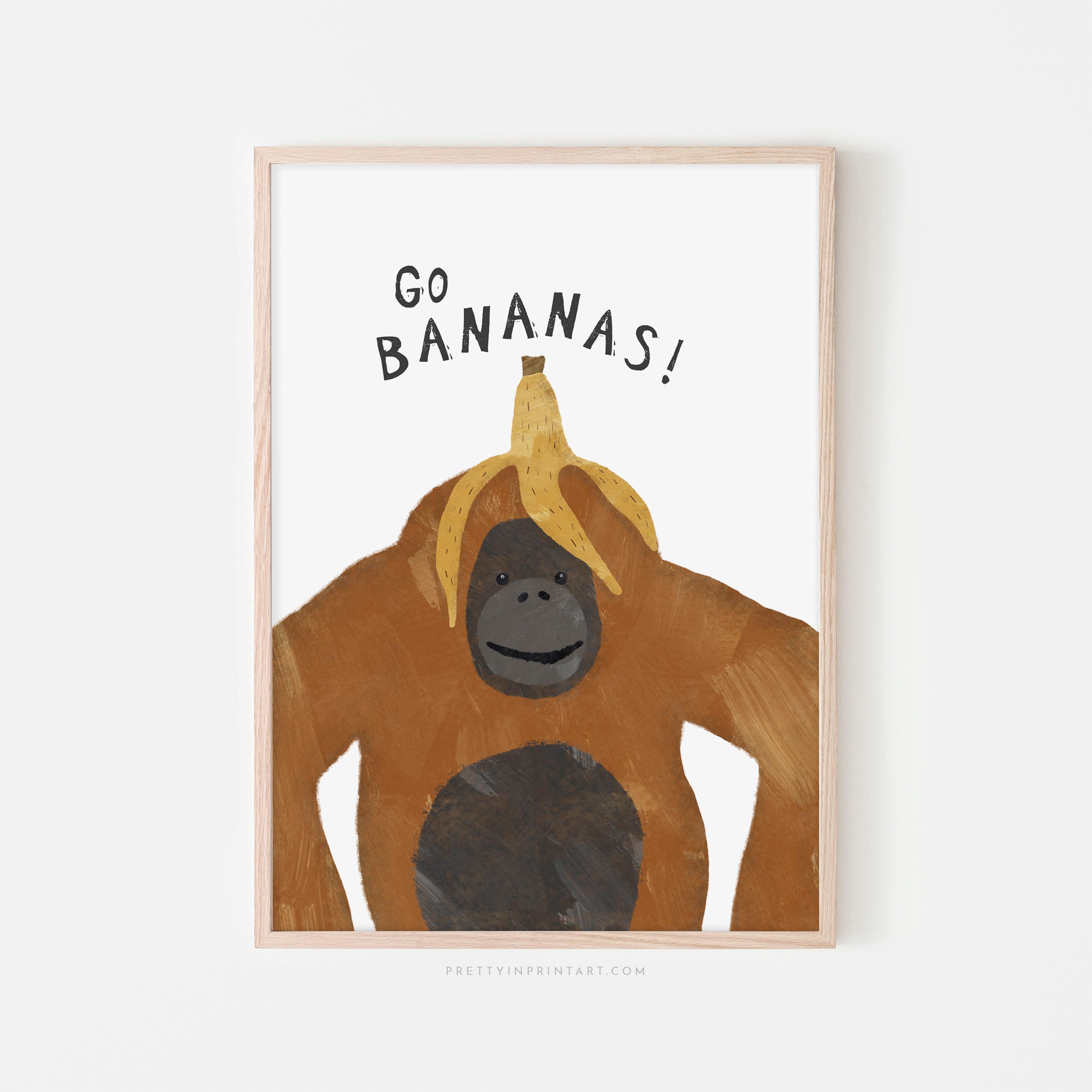 Go Bananas Orangutan Poster | Framed Print