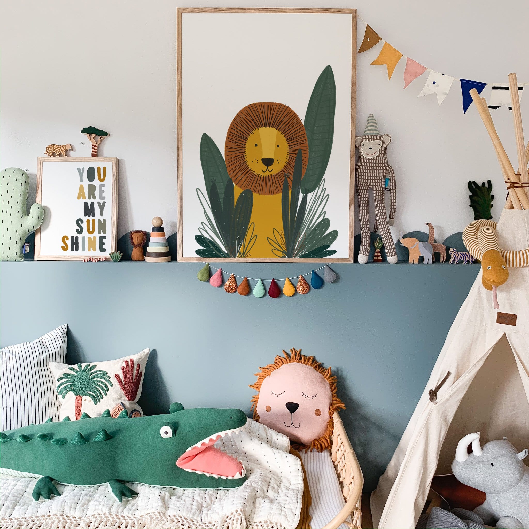 Mr Lion Animal Safari Art | Unframed