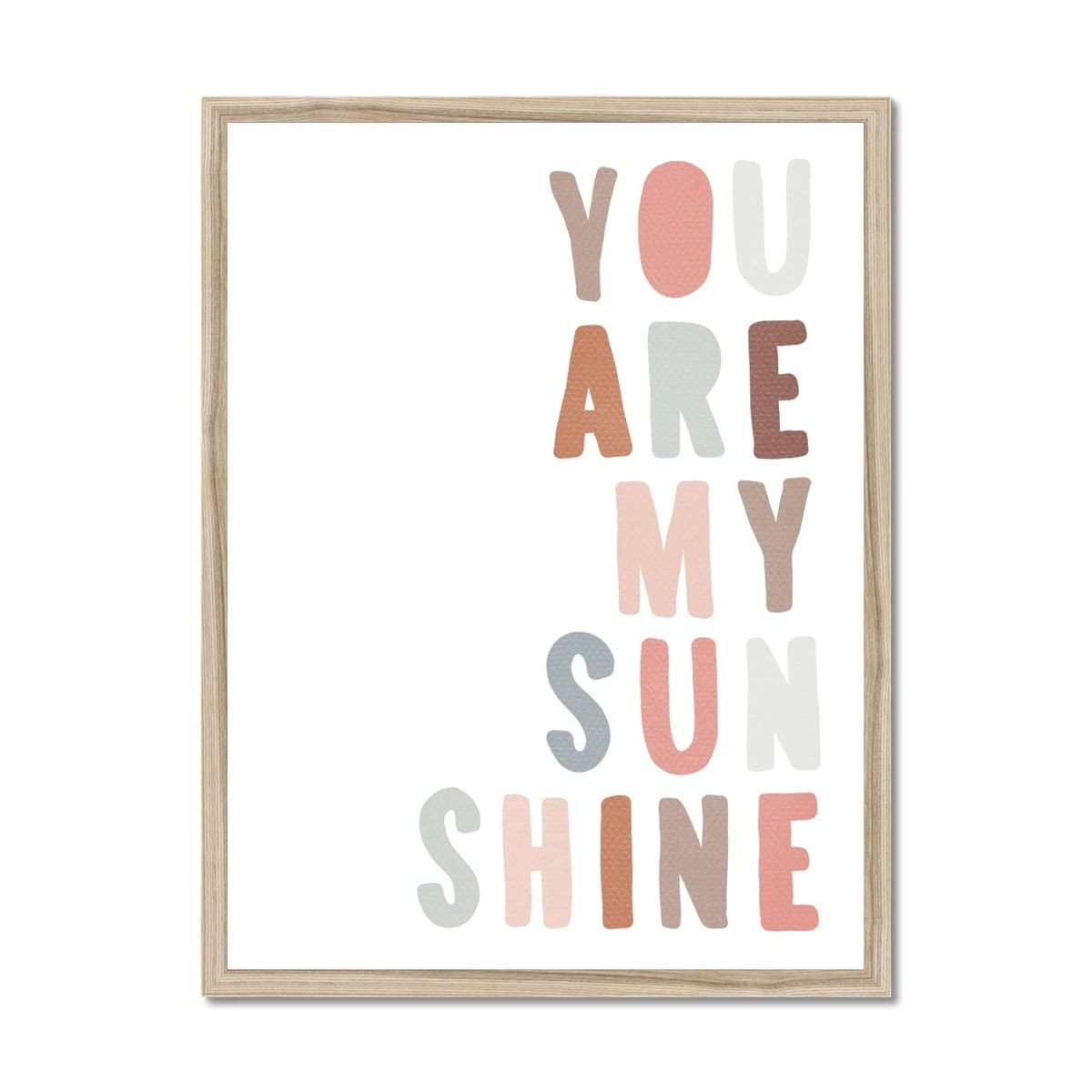 You Are My Sunshine - Ice Cream Colours | Framed Print