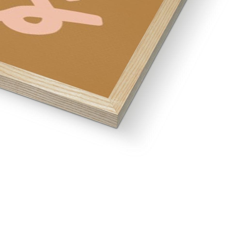 Let's All Be Mermaids - Brown & Pink | Framed Print