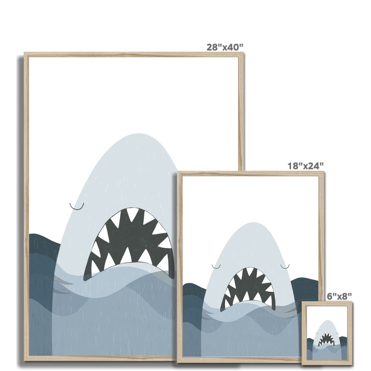 Shark Print - Jaws - No Words | Framed Print