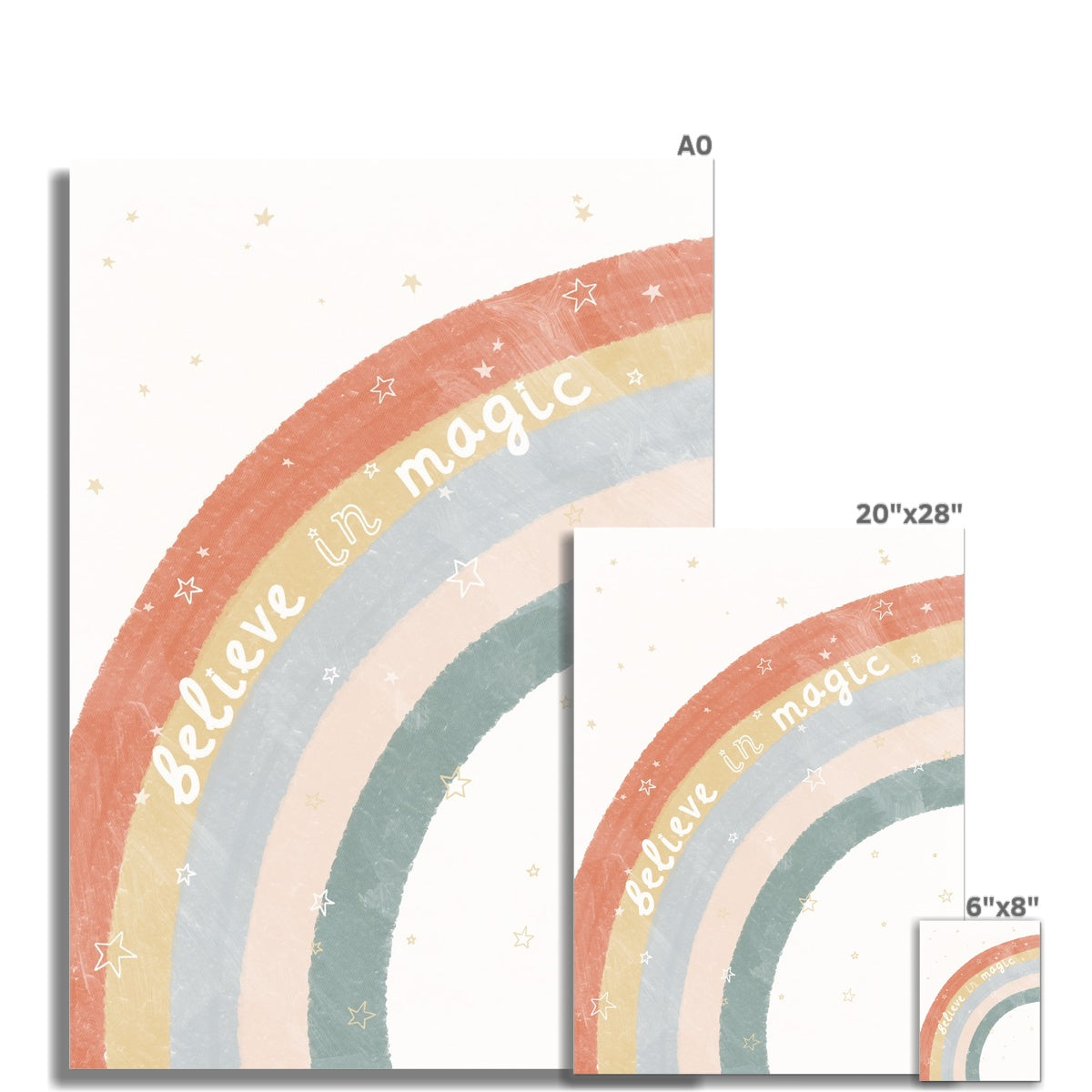 Rainbow Print - Believe in Magic | Unframed