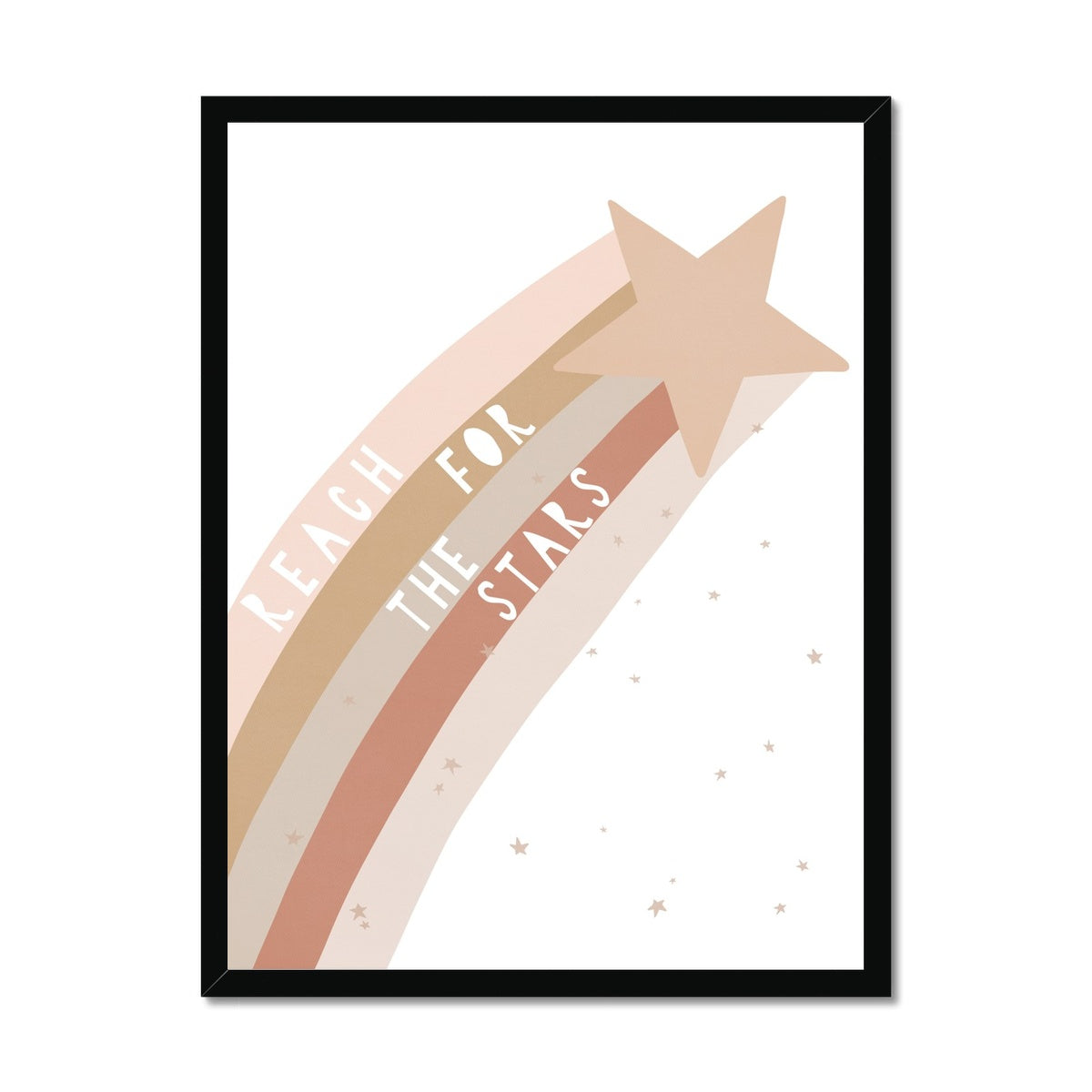 Reach for the Stars Quote - Pinks | Framed Print