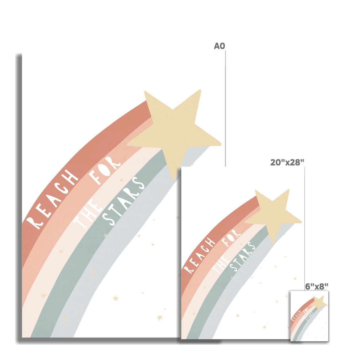 Reach for the Stars Quote - Subtle | Unframed