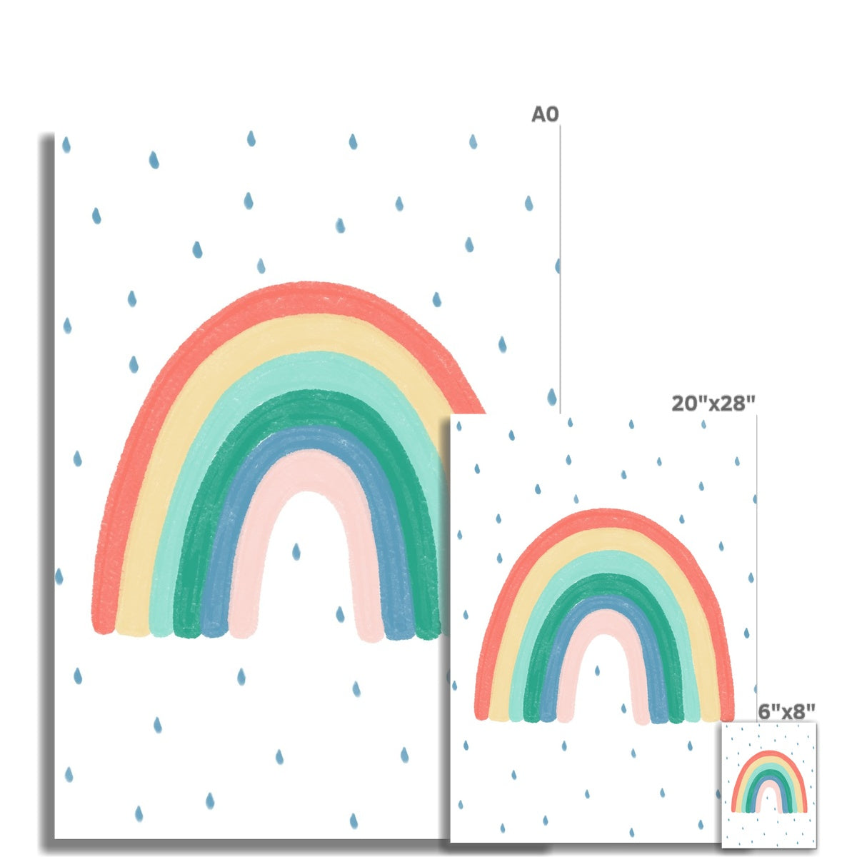 Rainbow Wall Art - Rainbow Colours | Unframed