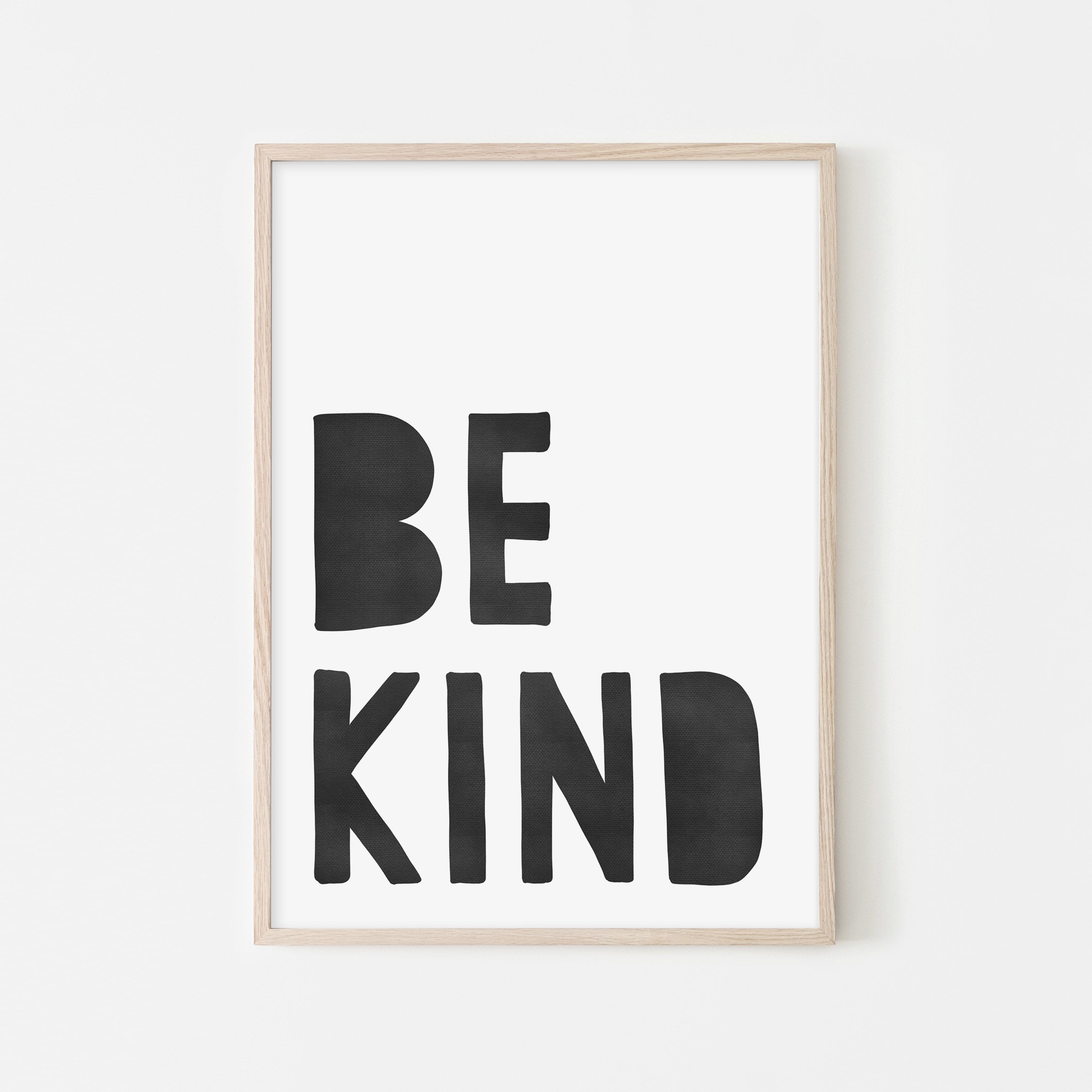 Be Kind Print - Black | Framed