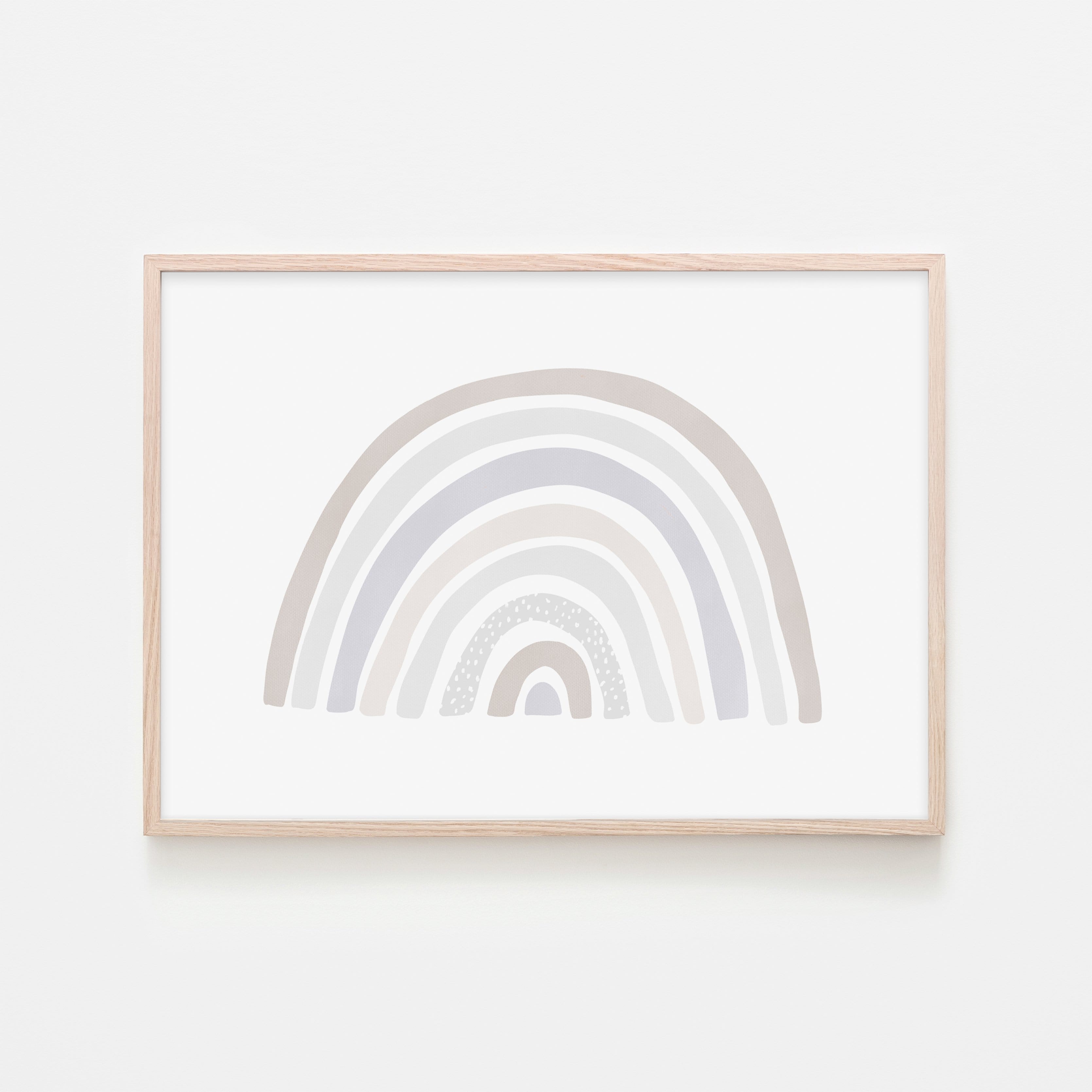Scandi Rainbow - Natural | Framed Print