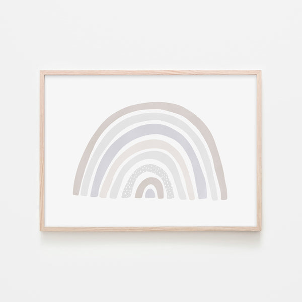 Scandi Rainbow - Natural |  Framed Print