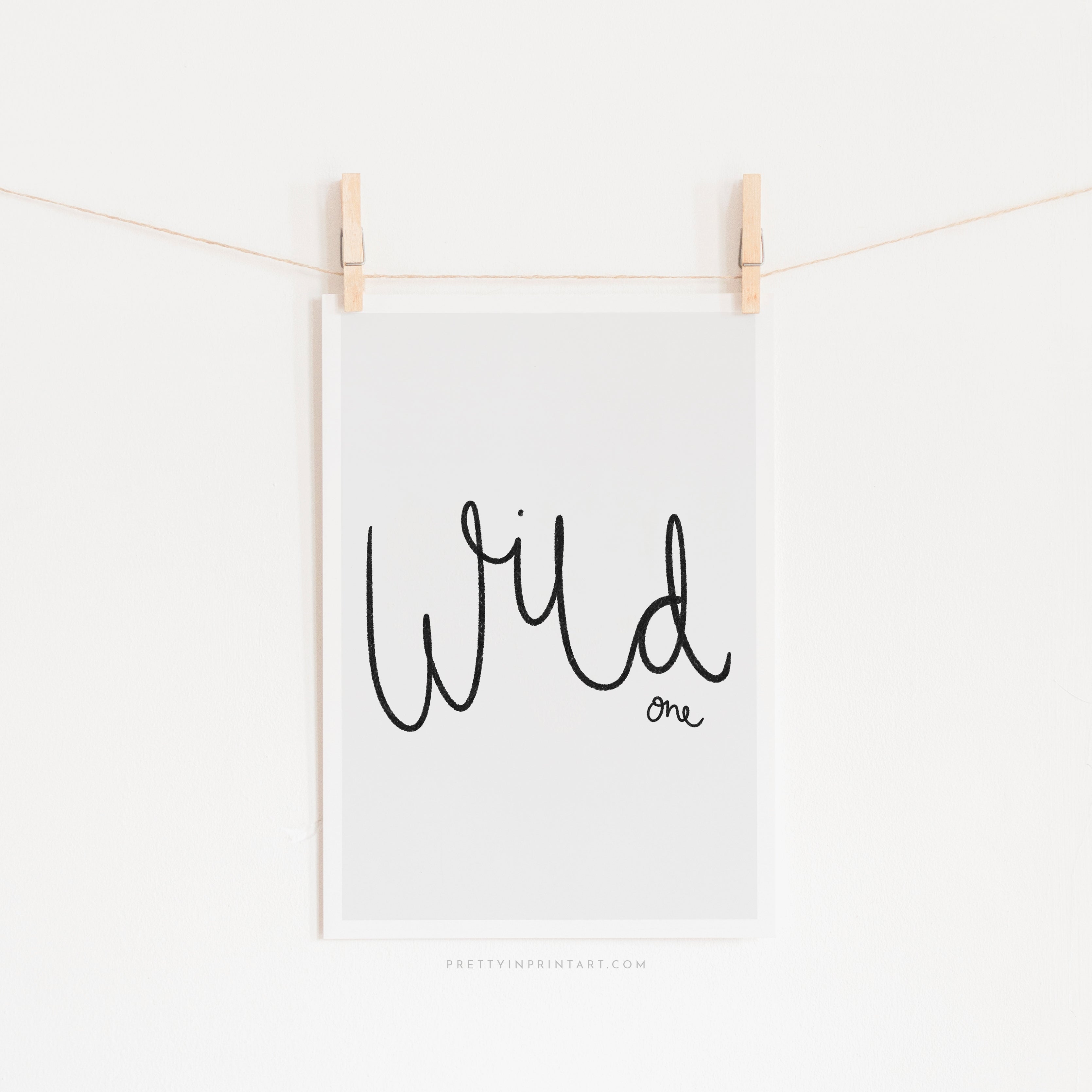 Wild One - Black, Grey | Unframed