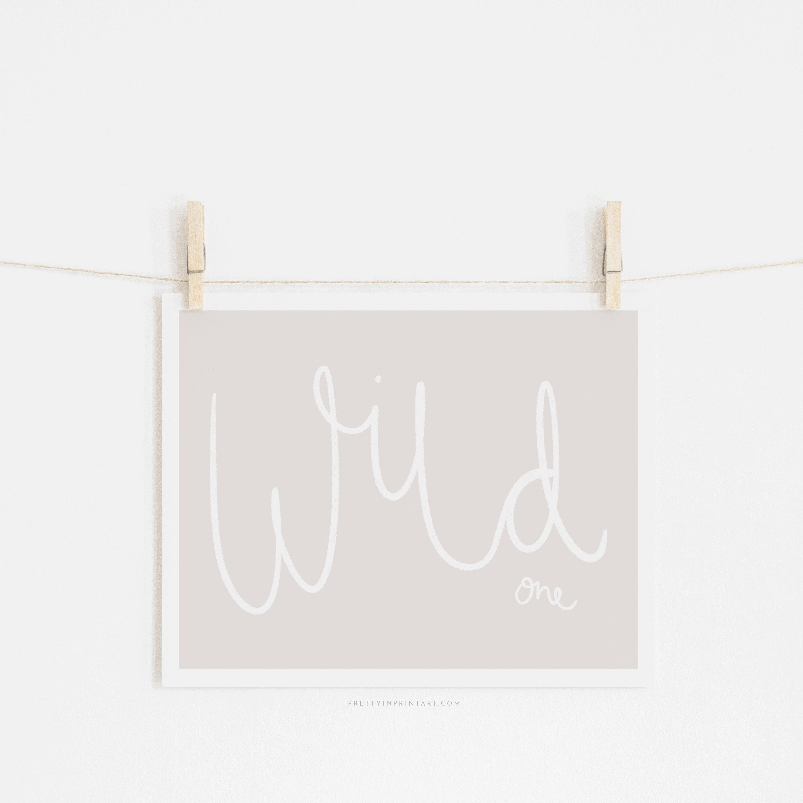 Wild One - Beige / White Landscape | Unframed