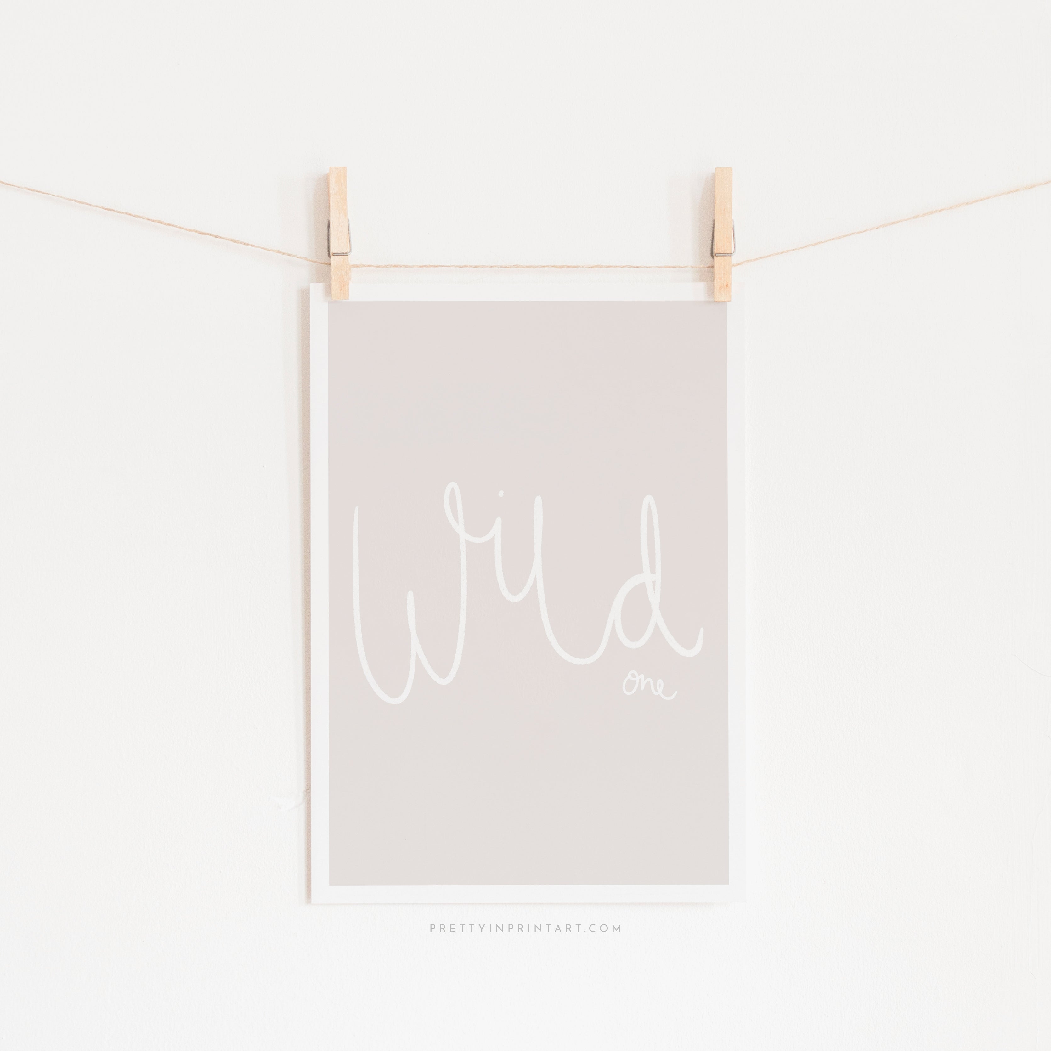 Wild One - Beige / White | Unframed