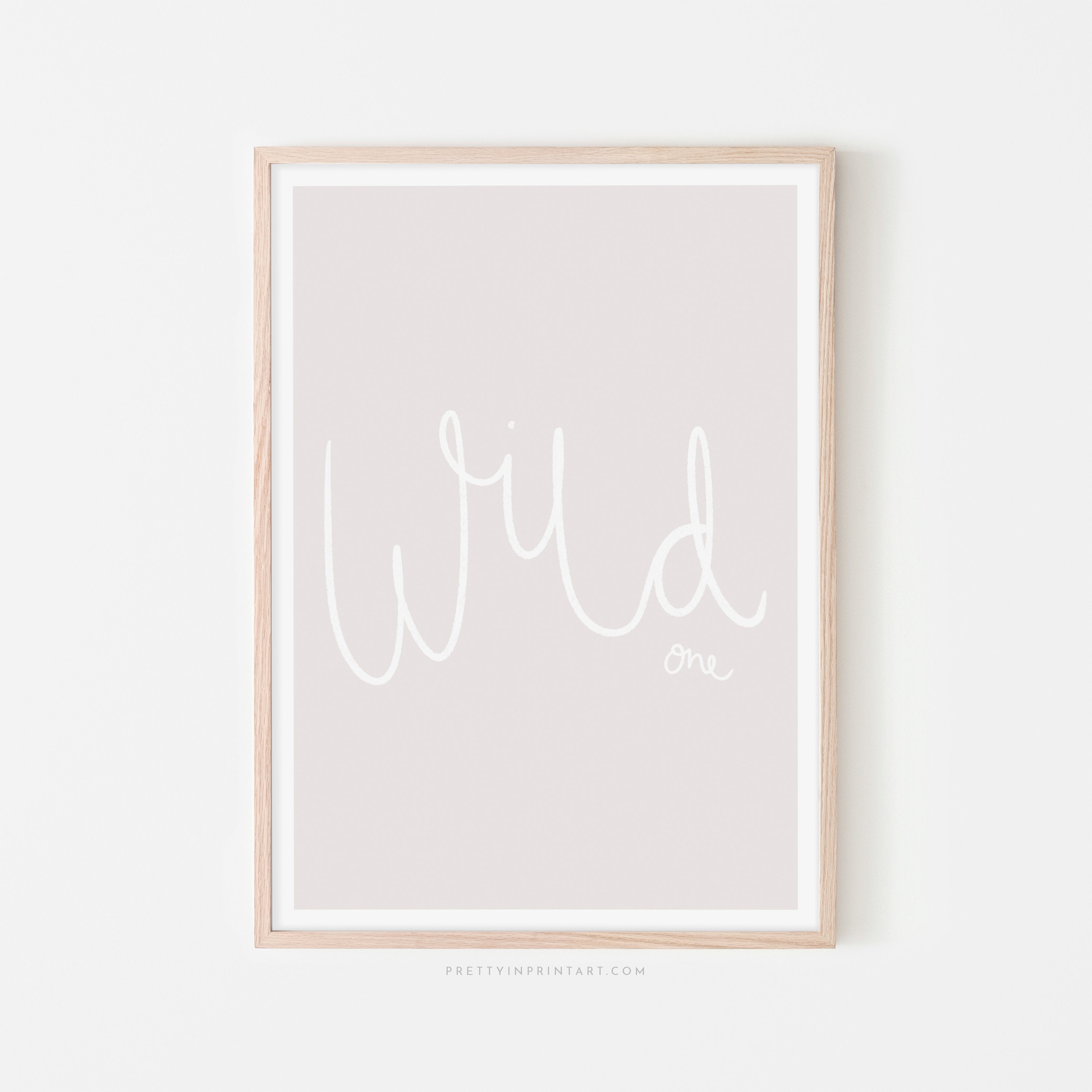 Wild One - Beige / White | Framed Print