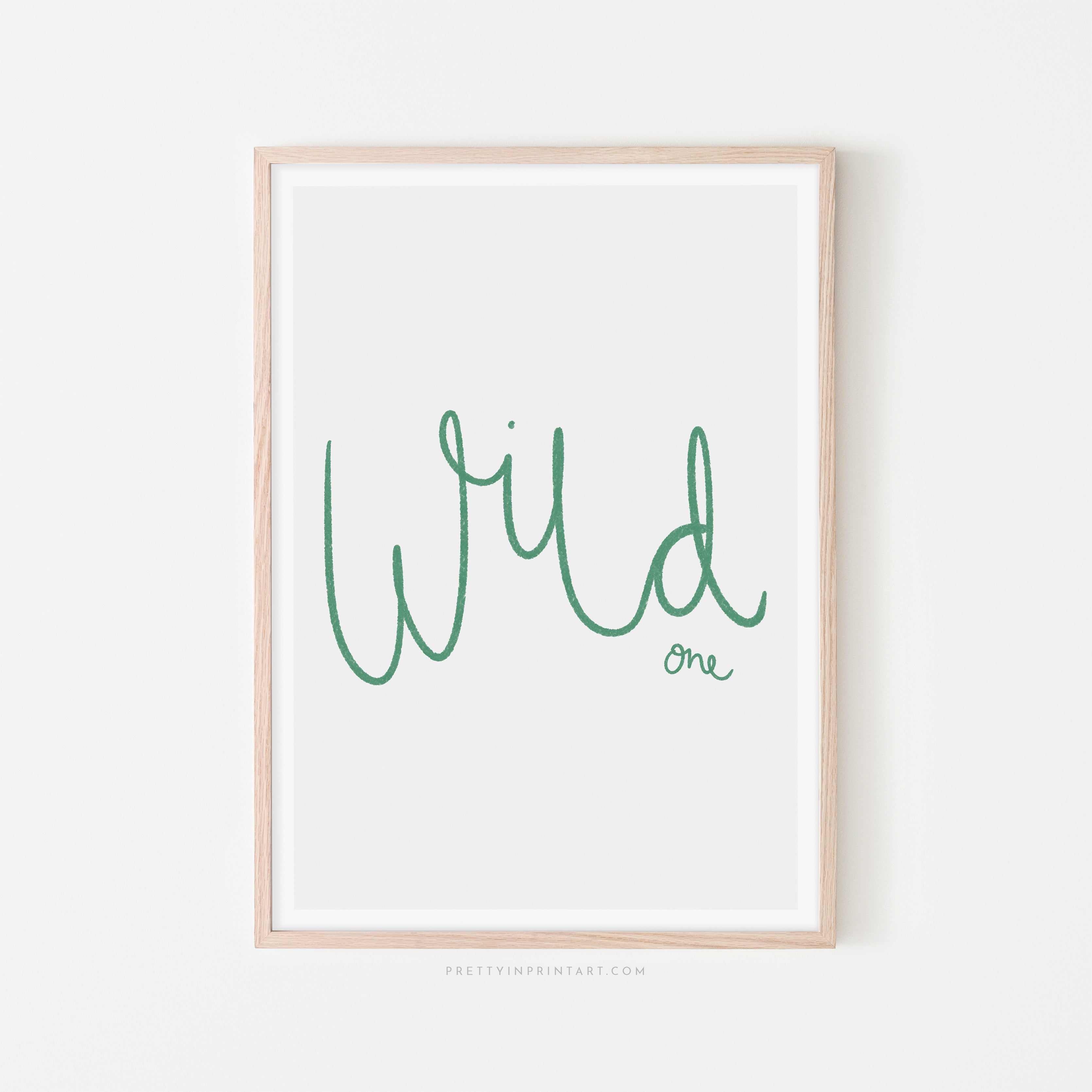 Wild One - Bright Green | Framed Print
