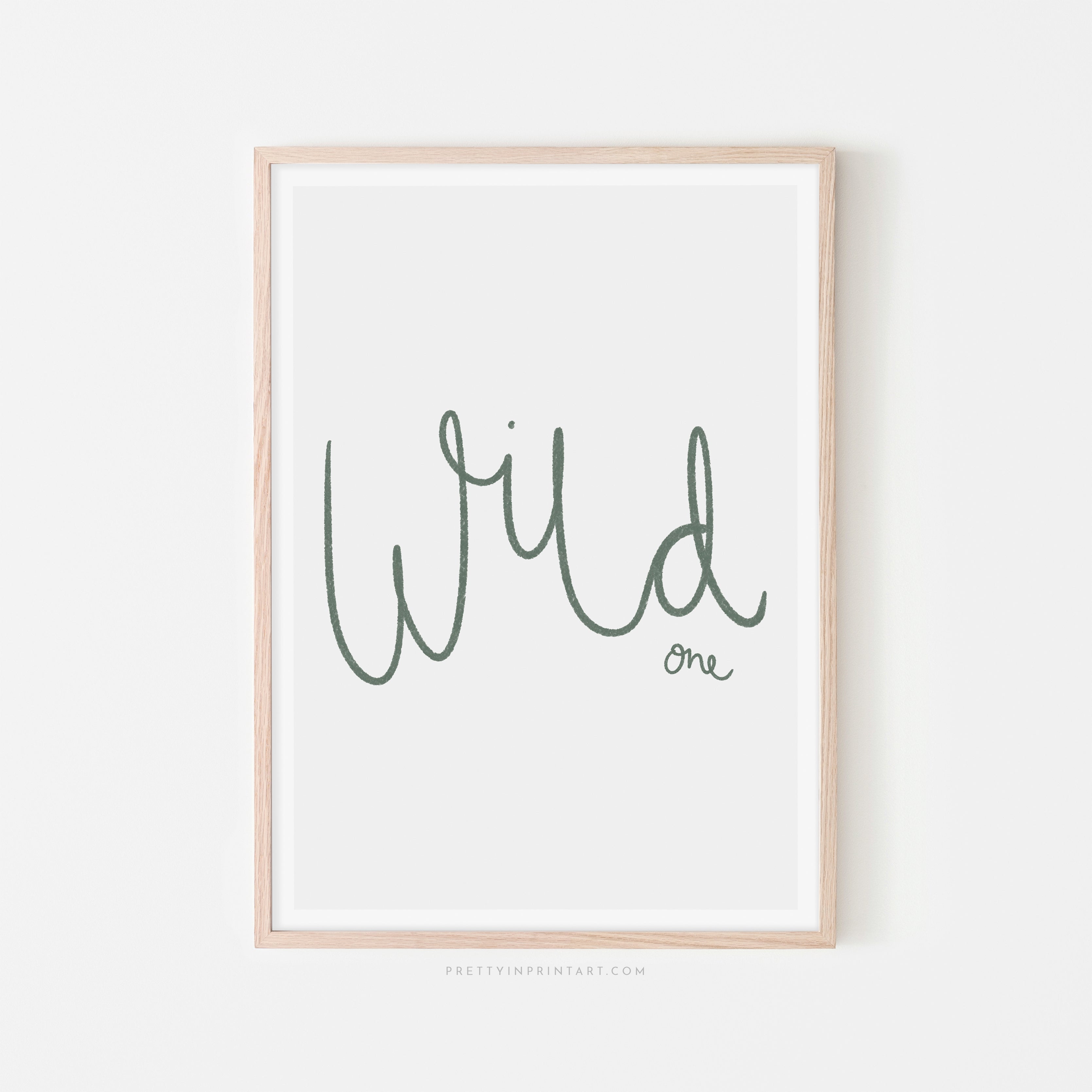 Wild One - Forest Green | Framed Print