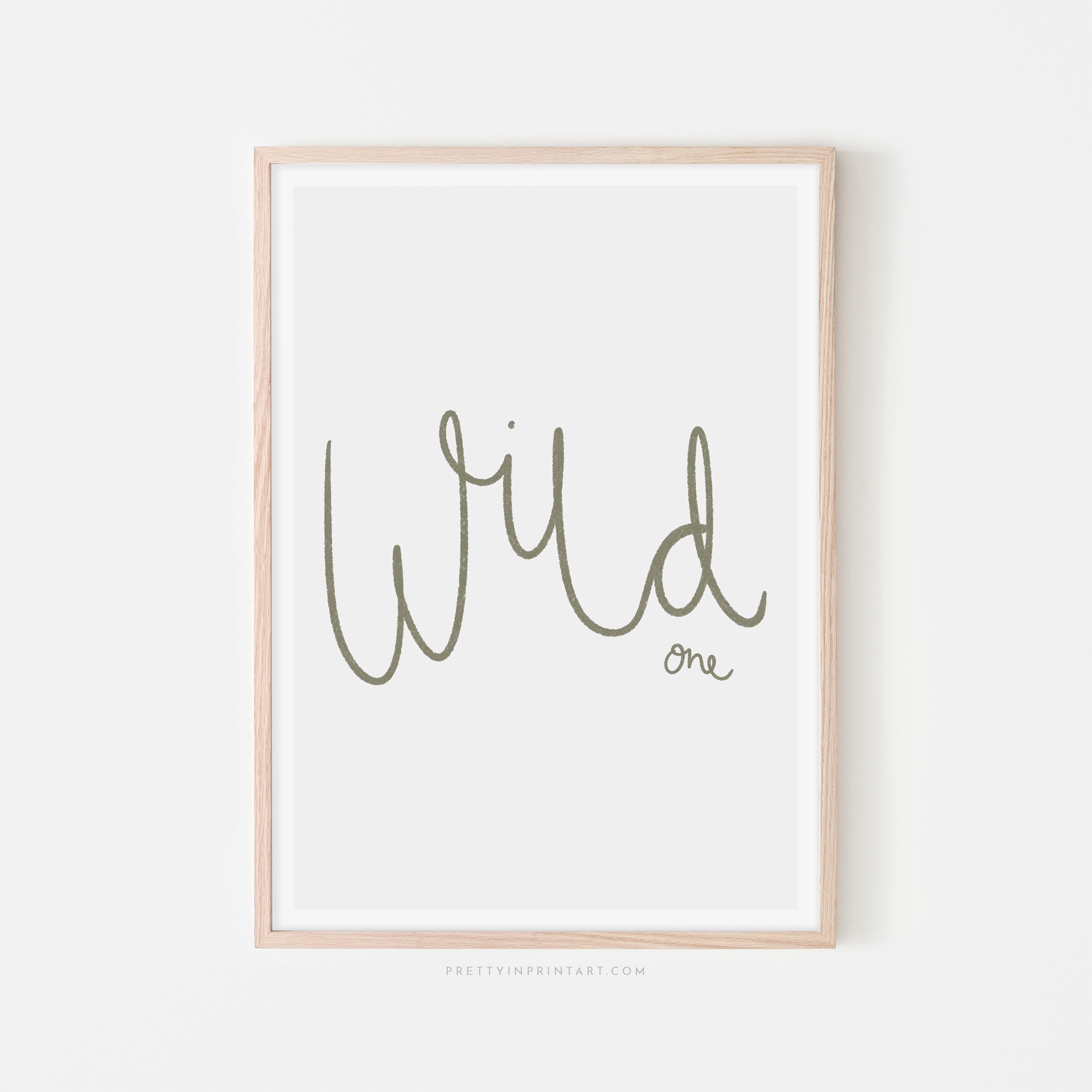 Wild One - Olive Green | Framed Print