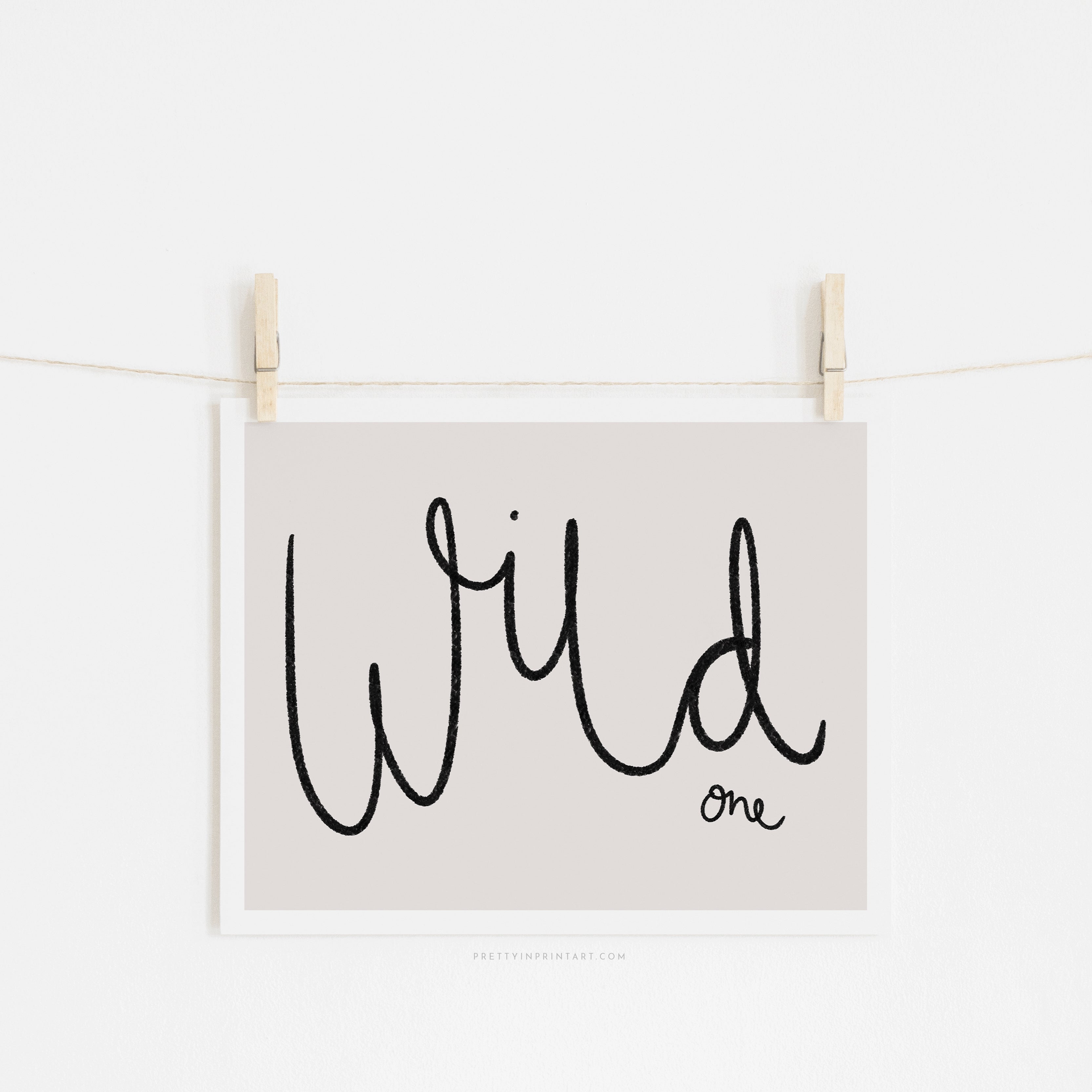 Wild One - Typography Landscape | Unframed