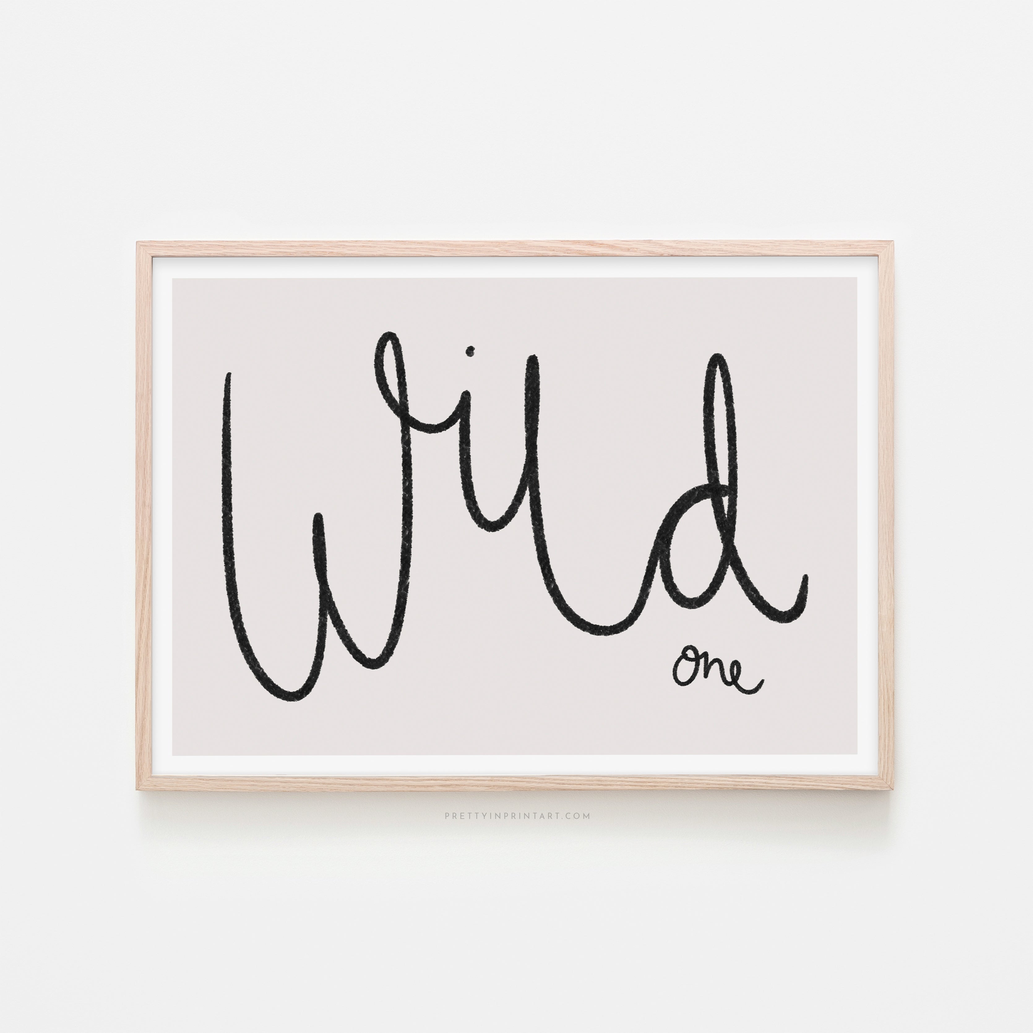 Wild One - Typography Landscape | Framed Print