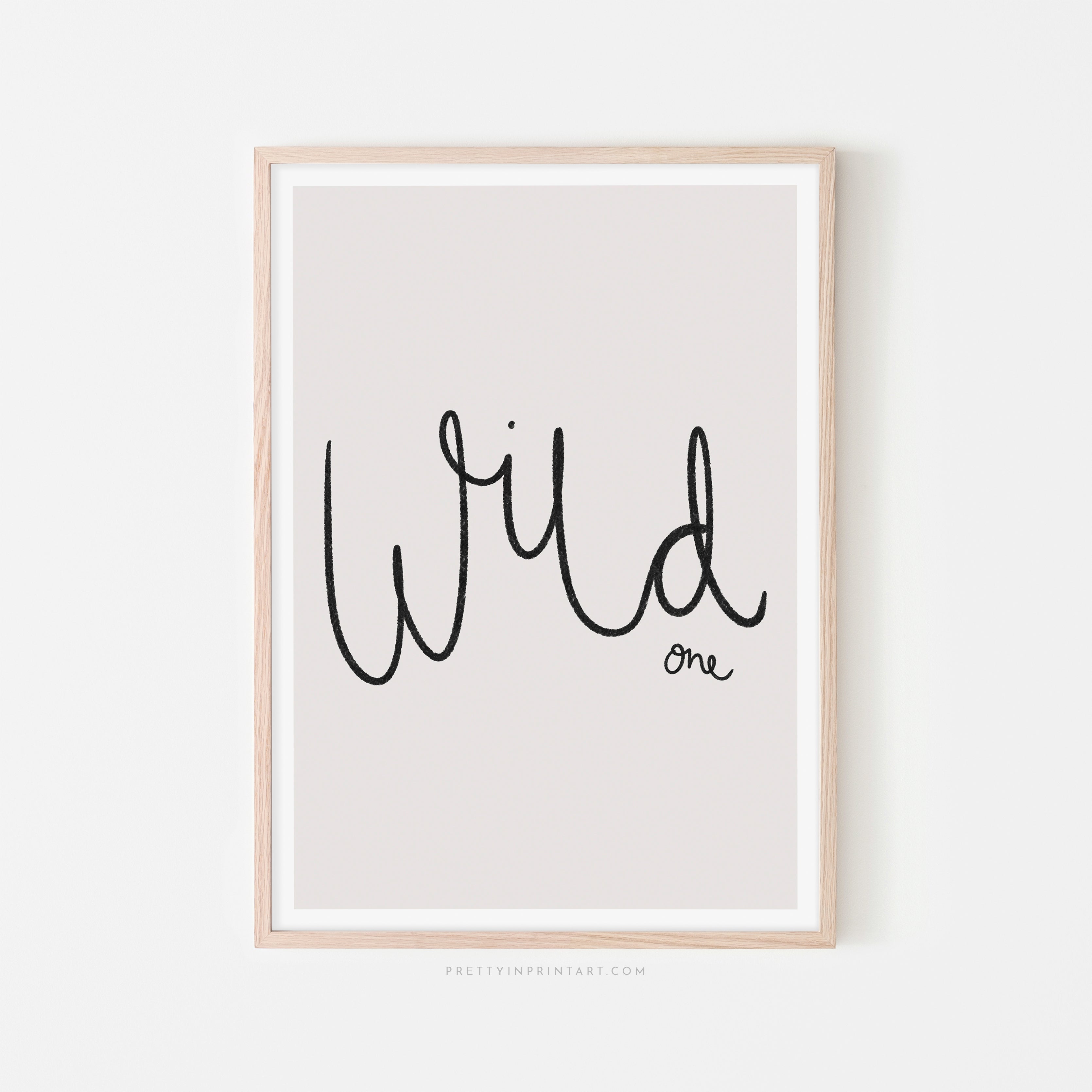 Wild One - Typography | Framed Print