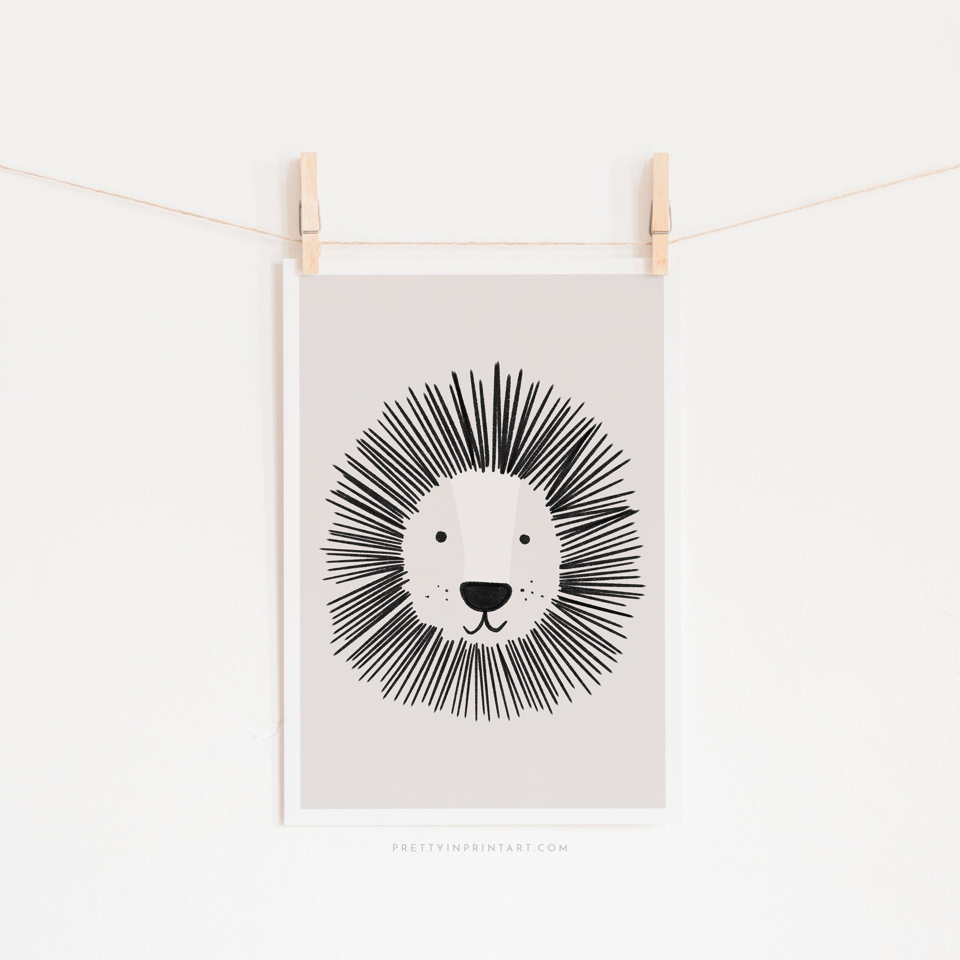 Lion - Gender Neutral Nursery | Unframed