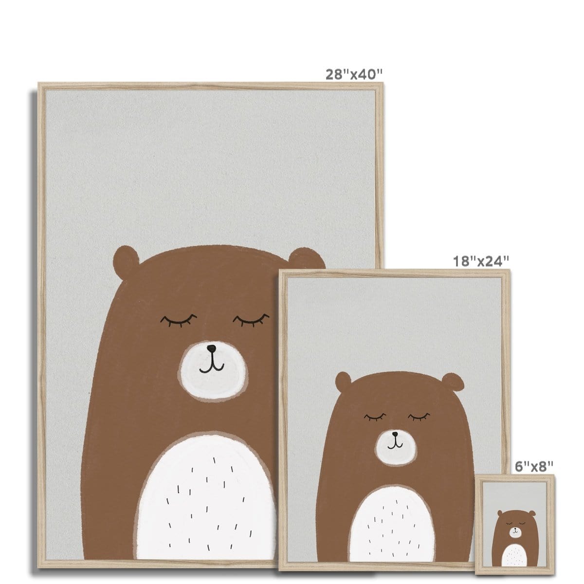 Sleepy Bear | Framed Print