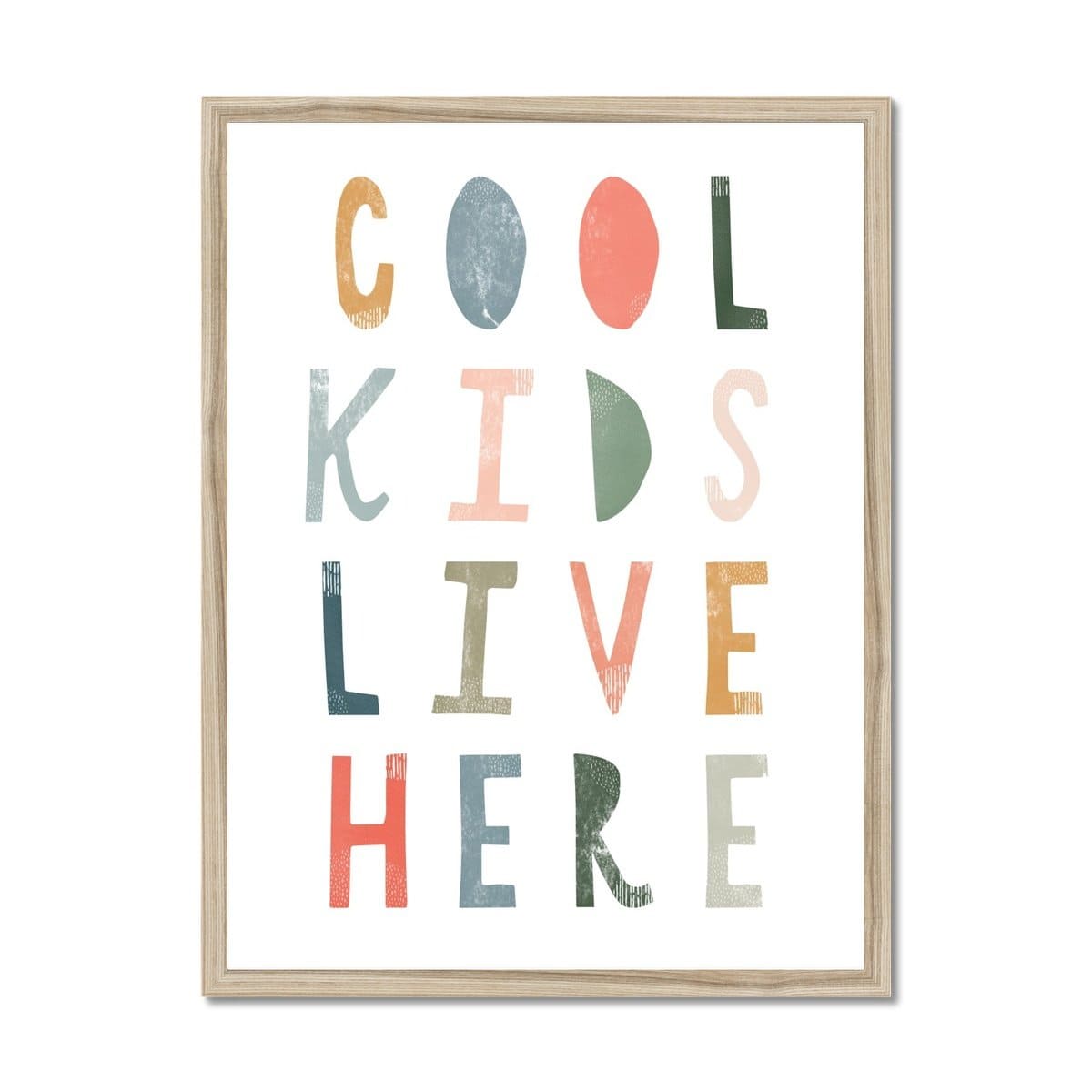 Cool Kids Live Here - Space Colours | Framed Print