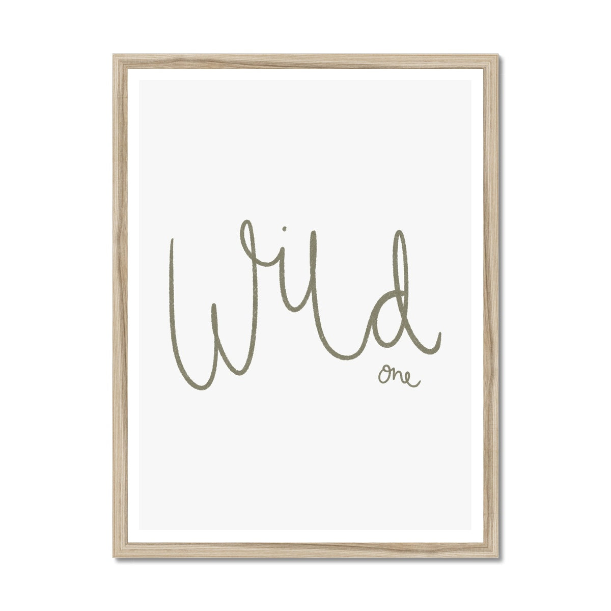Wild One - Olive Green | Framed Print