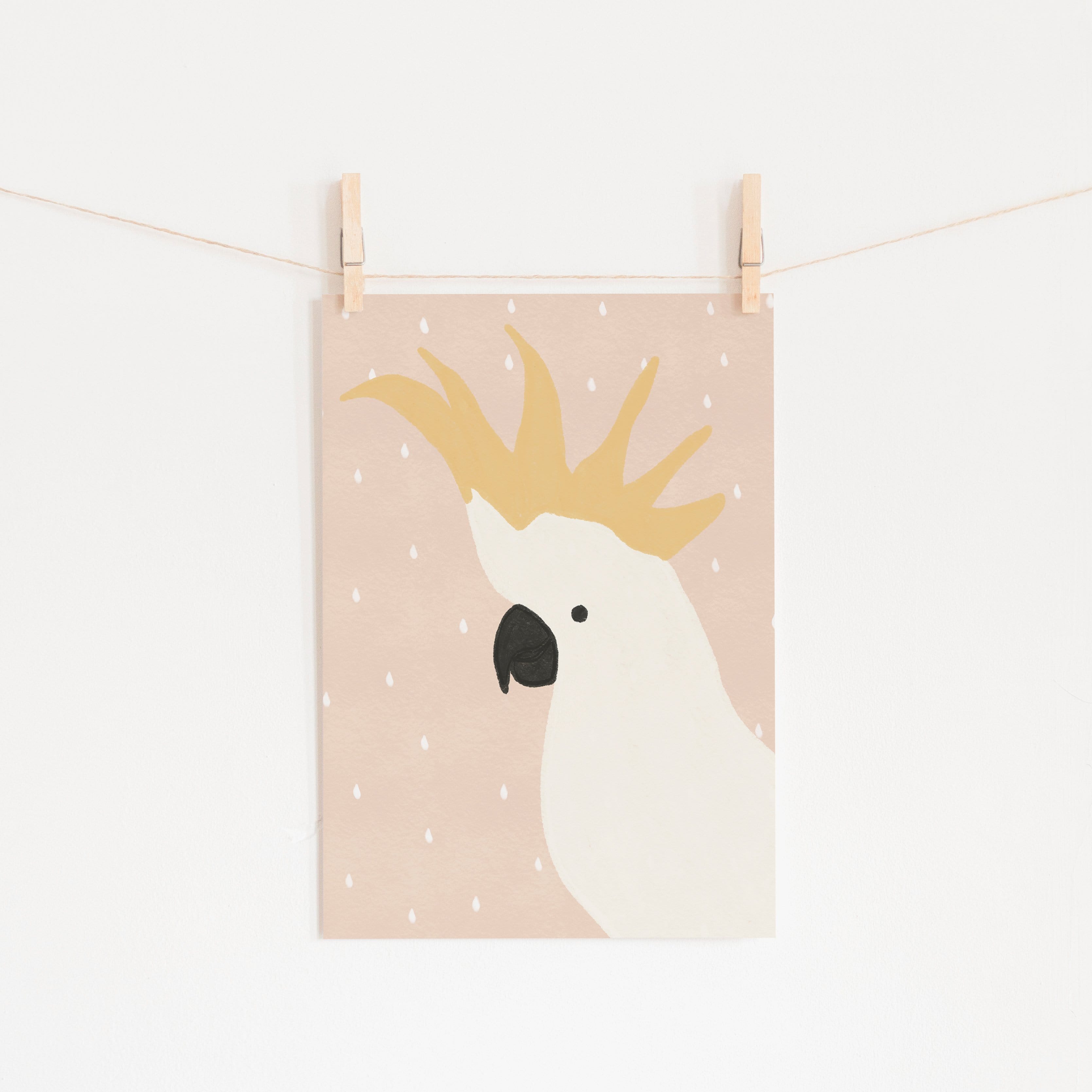 Cockatoo Art - Pink | Unframed