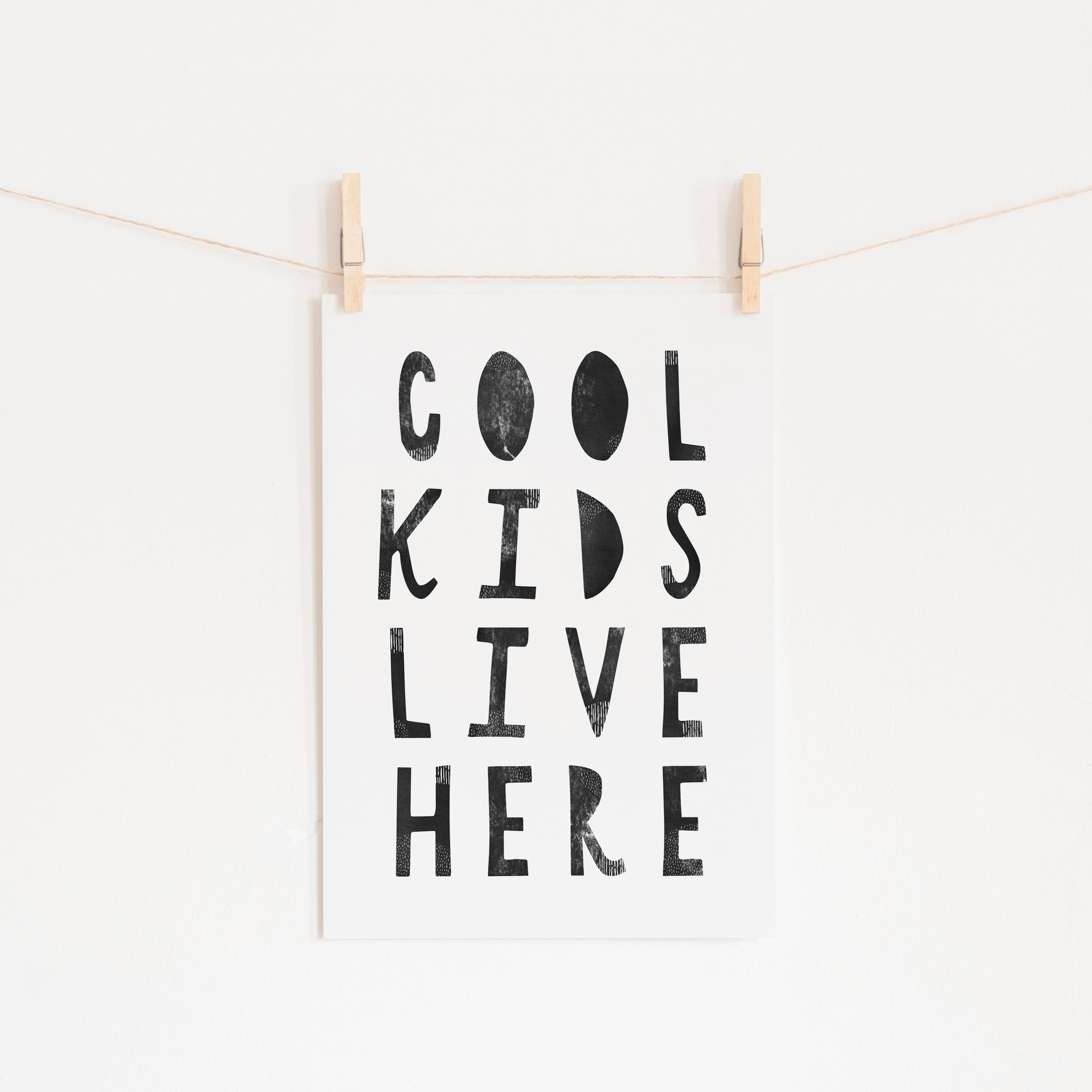 Cool Kids Live Here - Black | Fine Art Print