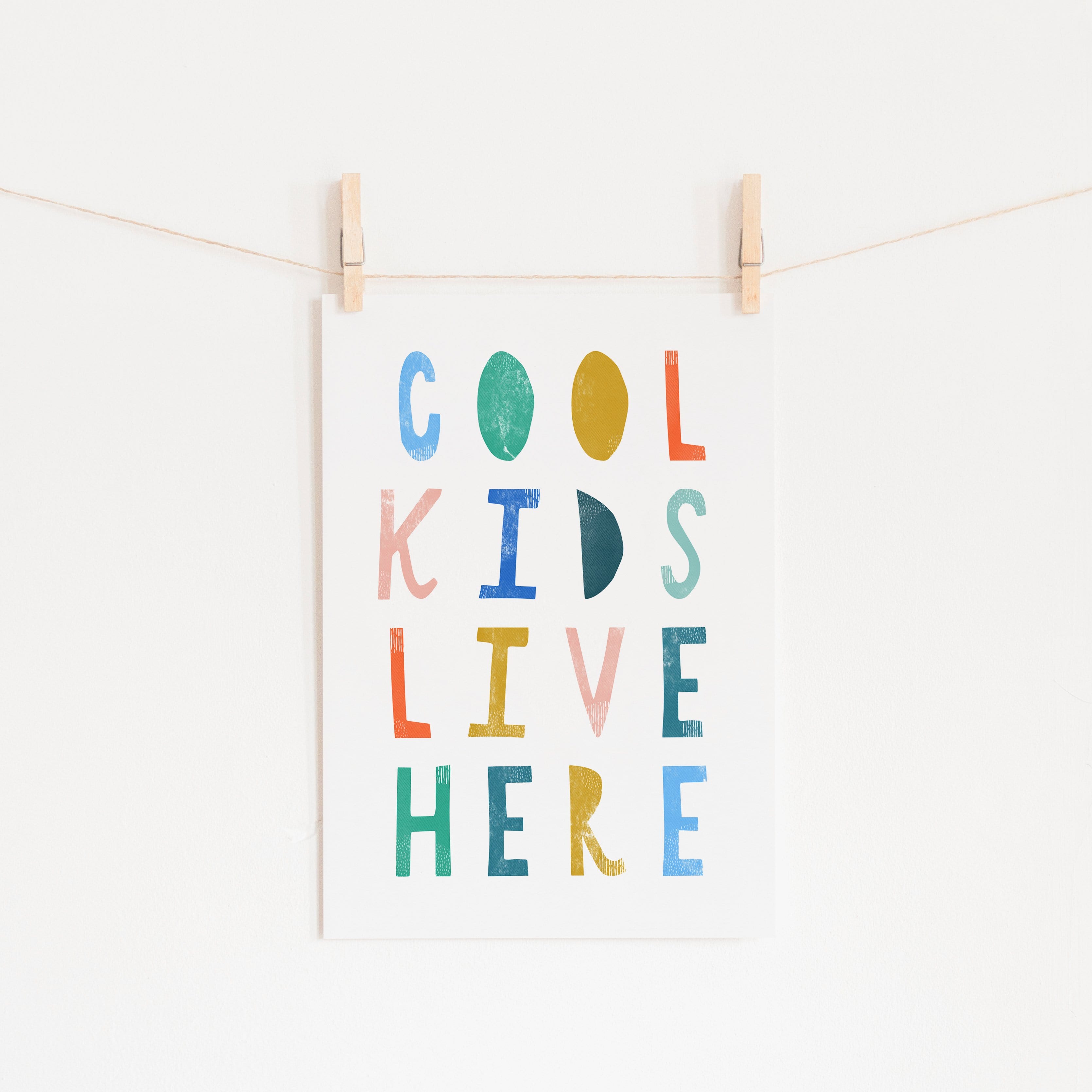 Cool Kids Live Here - Brights |  Fine Art Print