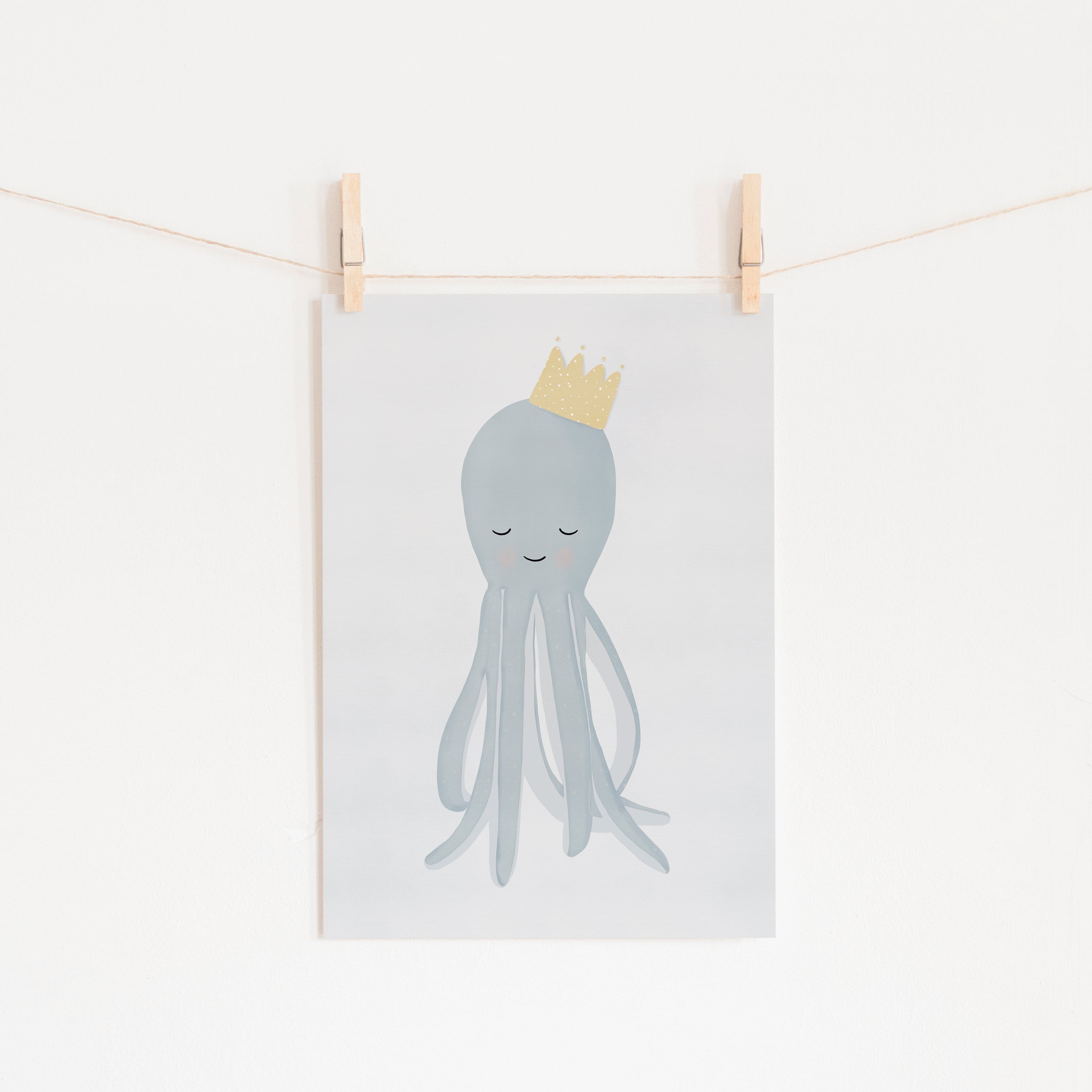 Octopus - Crown | Unframed