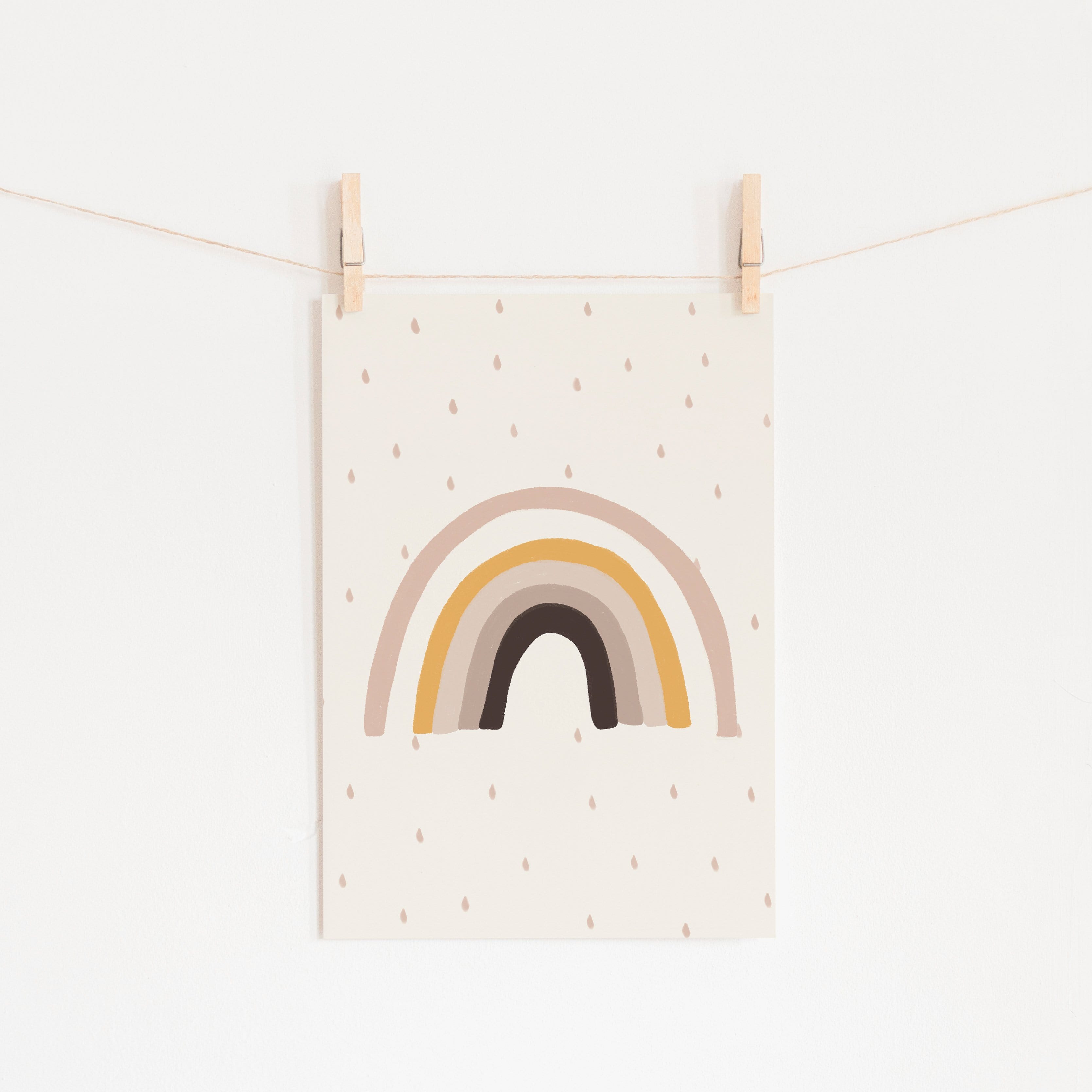 Rainbow Wall Art - Muted Colours | Unframed