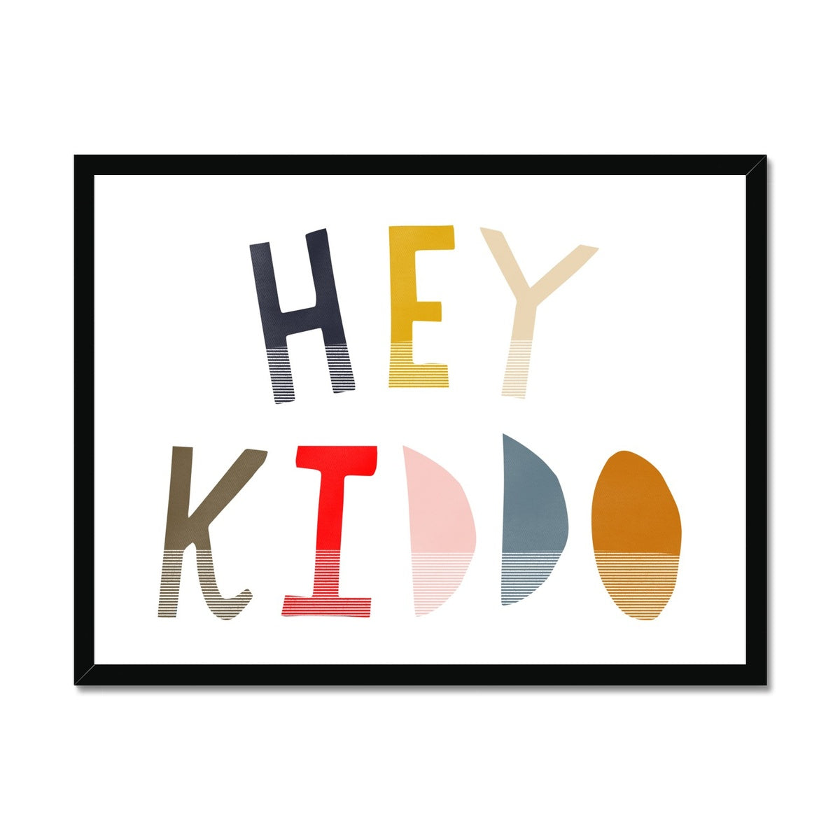Hey Kiddo - Muted (Landscape) | Framed Print