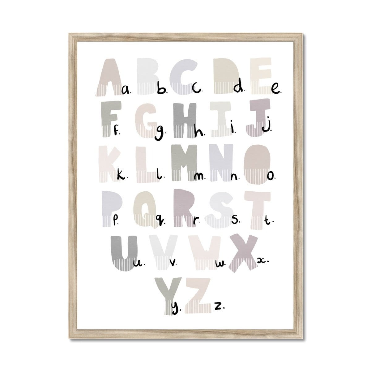 Alphabet Chart - Natural | Framed Print
